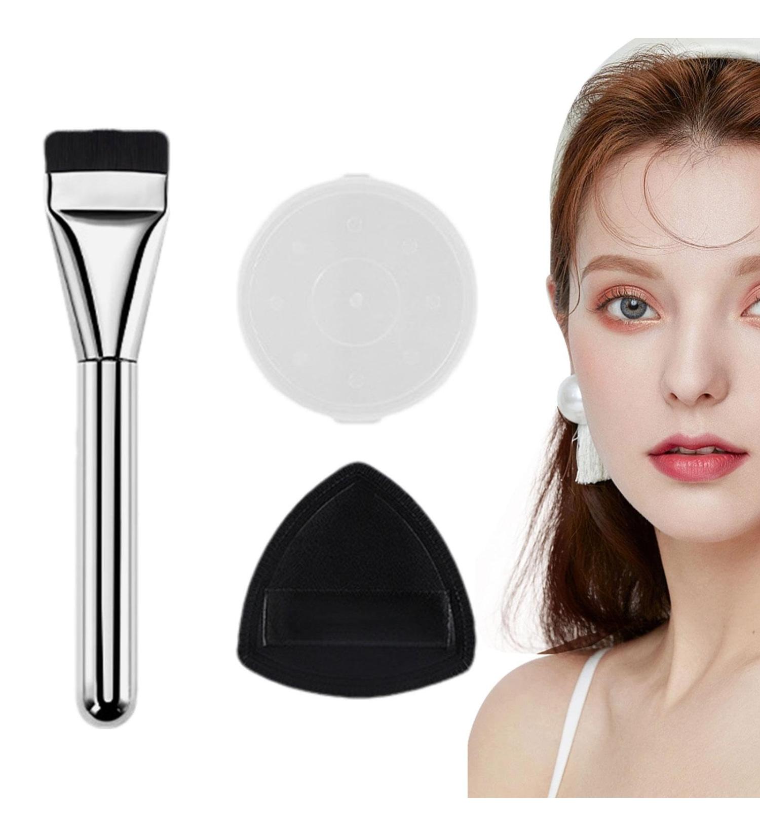 Bexdug Beauty Brush For Liquid Foundation Ultra Thin Flat Head Strong Fluidity Thin Brushes | Makeup Sponges Puff Included Complete Foundation Brush Set for Women Girls - Buy Online on GoSupps.com