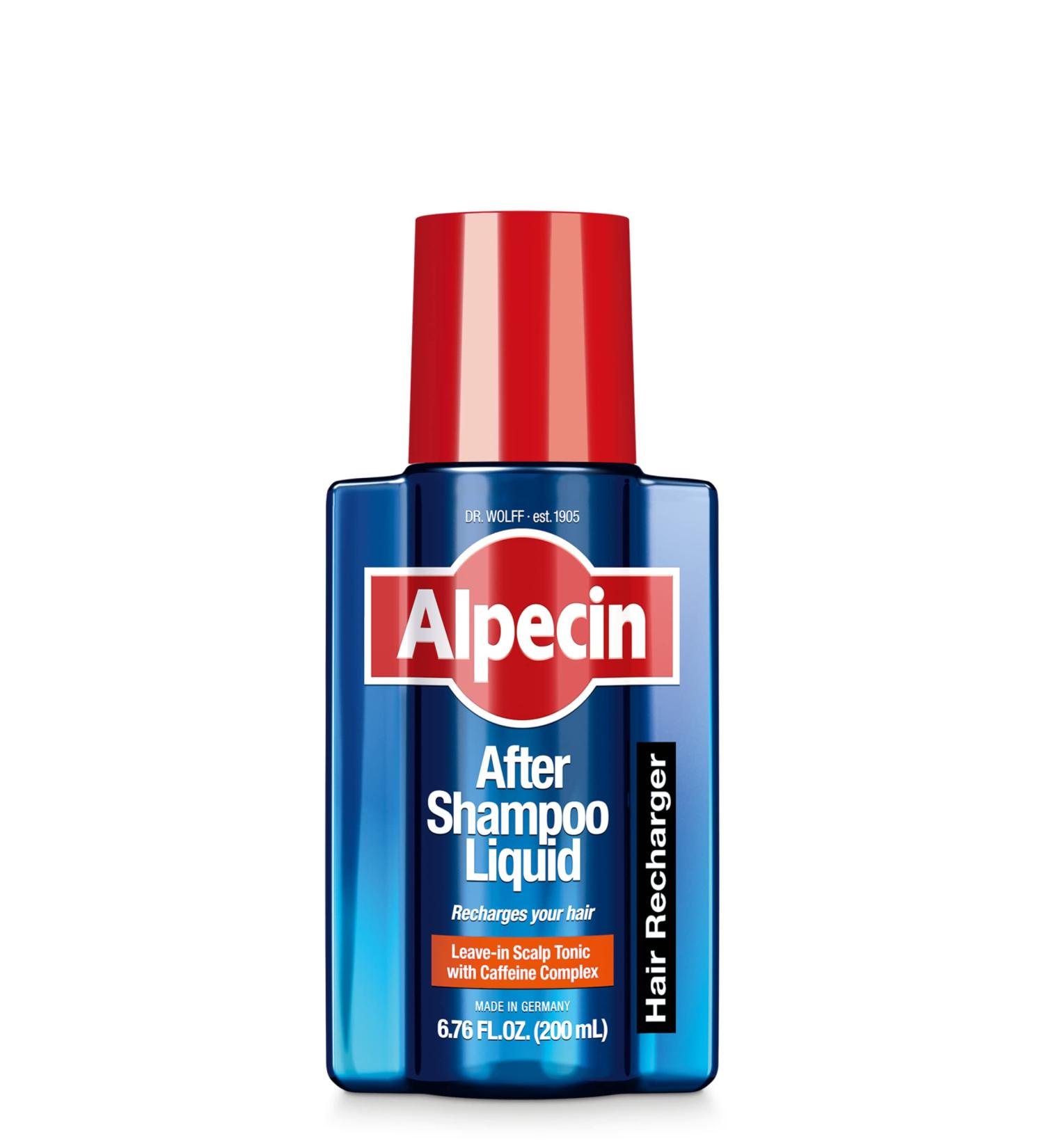 Alpecin Caffeine Liquid Hair Recharger 6.76 fl oz - Men's Scalp Tonic for Thinning Hair Growth - Sulfate Free with Castor Oil - Buy Online on GoSupps.com