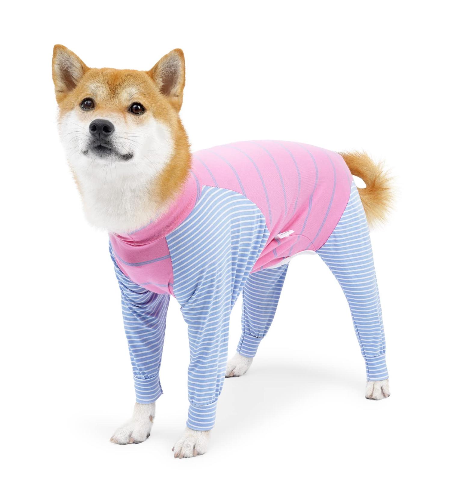 Surgical Recovery Suit for Dogs | Breathable Postoperative Pajamas | Anti-Lick Long-Sleeved 3XL in Pink | Ideal for Abdominal Wounds & Post-Surgery Care - Buy Online on GoSupps.com