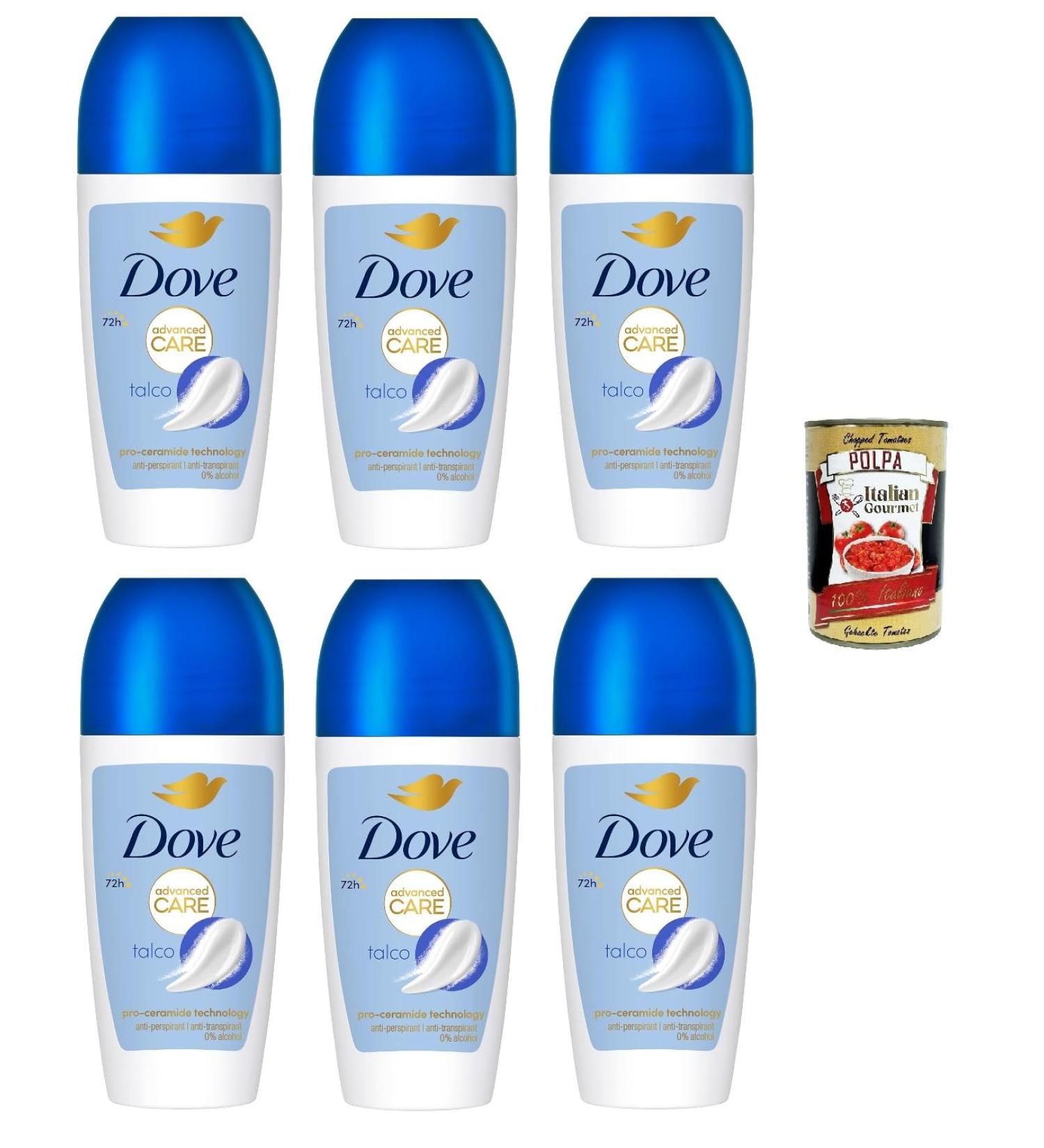  Italian Gourmet E.R. Dove Advanced Care Talk Roll-On Antiperspirant Deodorant (6-pack) - Gentle formula with triple moisturizing action up to 48-hour protection 50ml + Italian Gourmet Polpa 400g - Buy Online on GoSupps.com