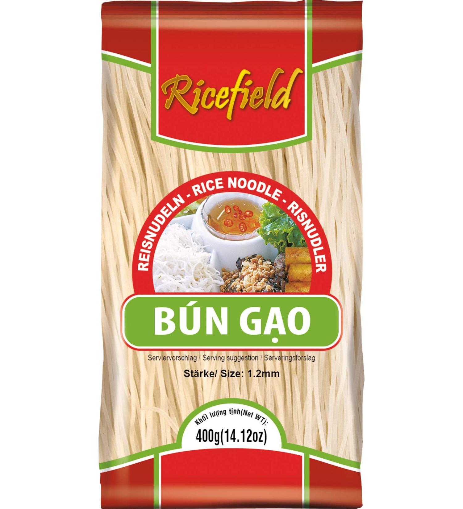 Buy Ricefield Rice Noodles Vermicelli 1.2 mm Bun Gao - 400g Pack | International Shipping - Buy Online on GoSupps.com