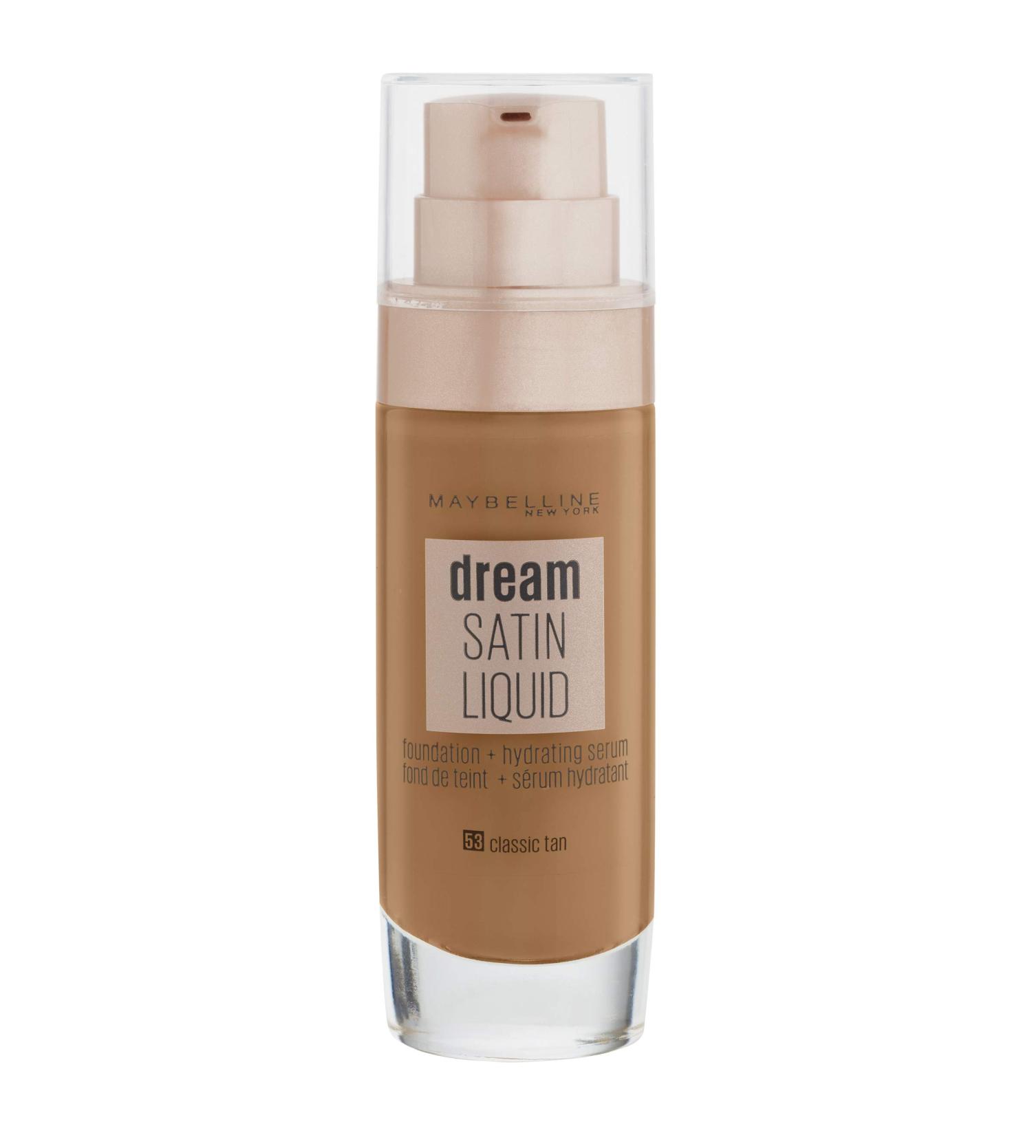 Maybelline Dream Satin Liquid Foundation 53 Classic Tan 30ml - Smooth and Flawless Finish - Buy Online on GoSupps.com