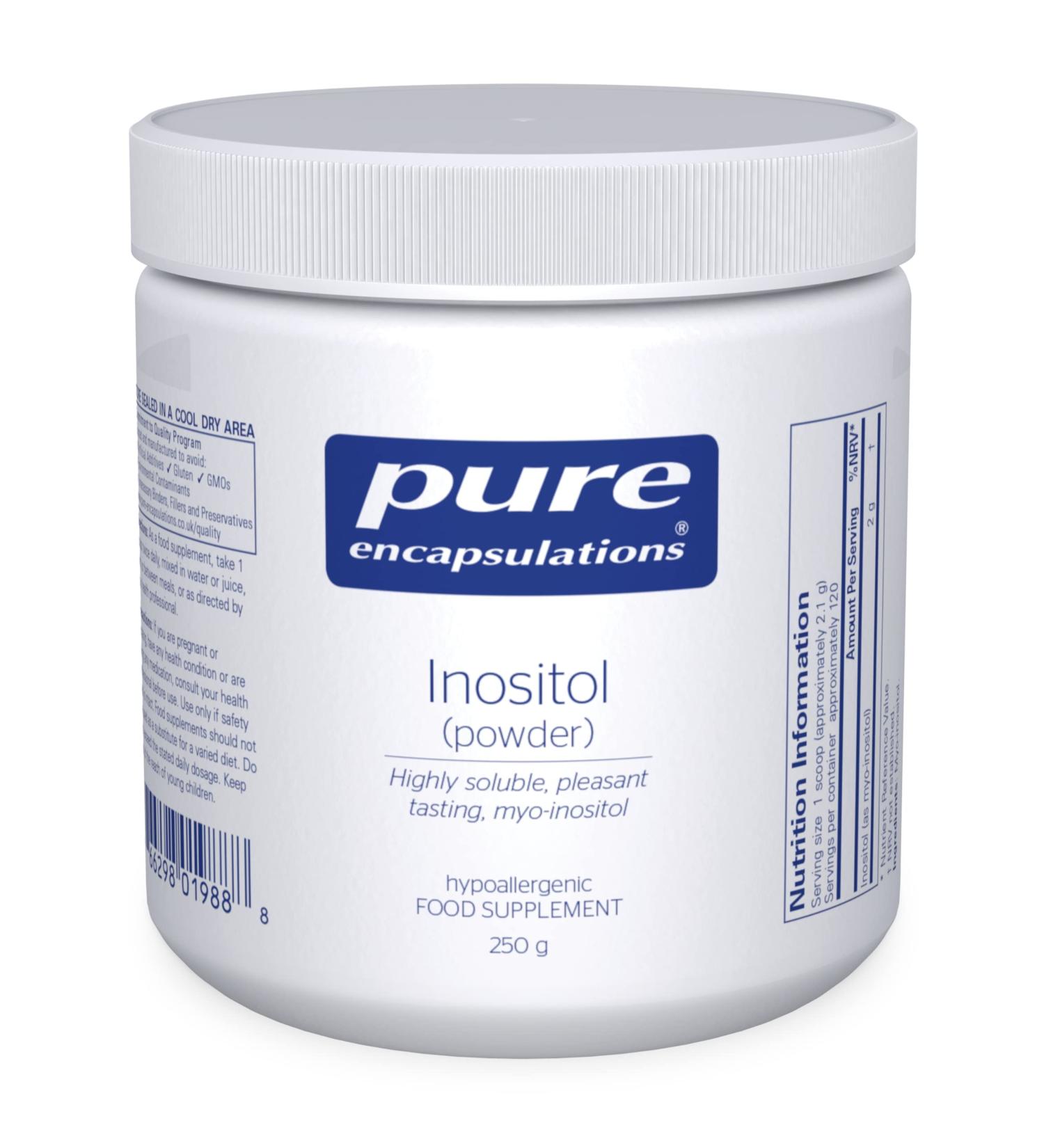 Pure Encapsulations - Inositol Powder 2g - Hypoallergenic Vitamin B8 Supplement - 250 Grams - Buy Online on GoSupps.com