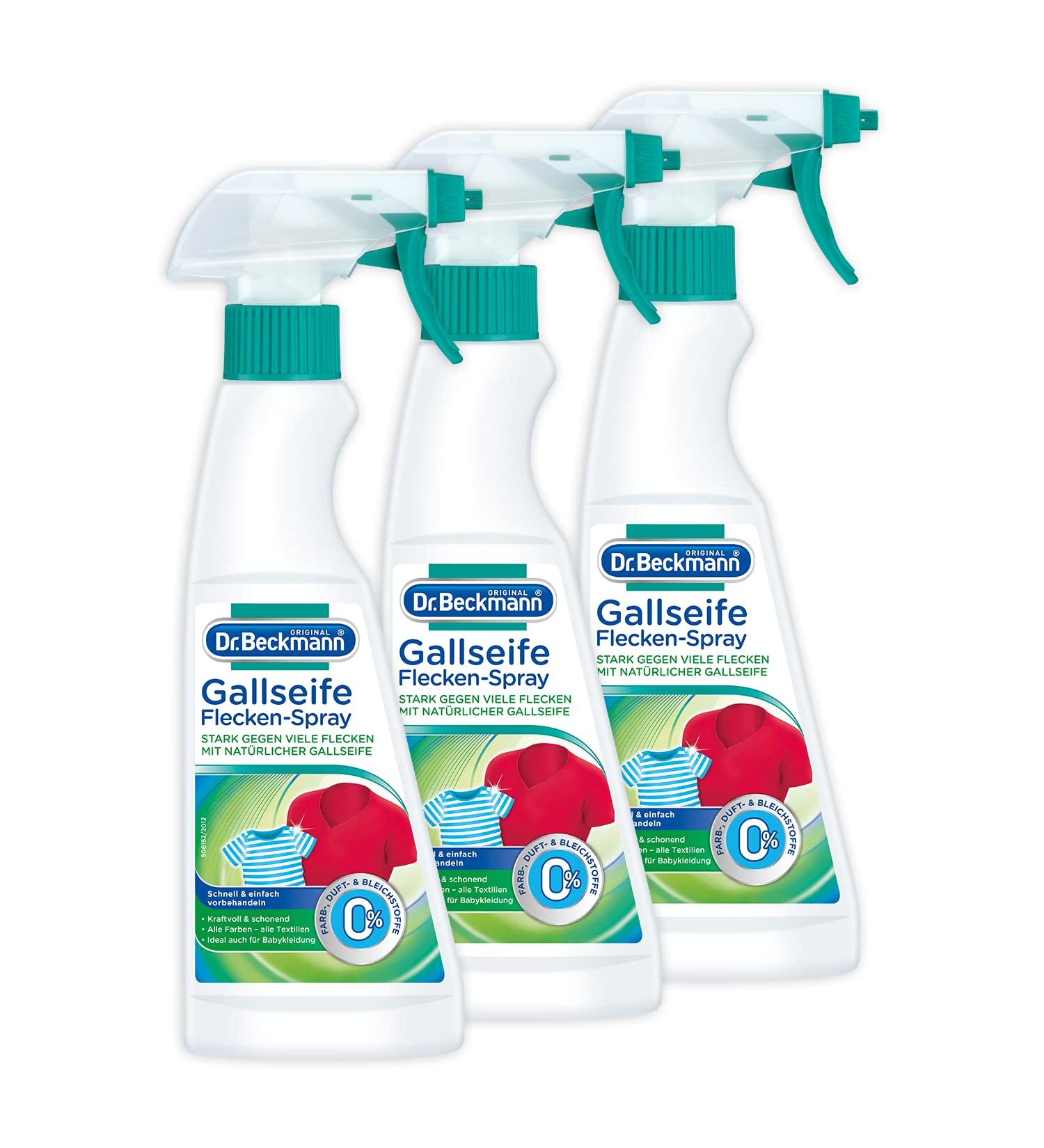 Dr. Beckmann Gall Soap Stain Spray - Natural Gall Soap | Pack of 3 x 250ml | Effective Stain Removal for All Fabrics - Buy Online on GoSupps.com