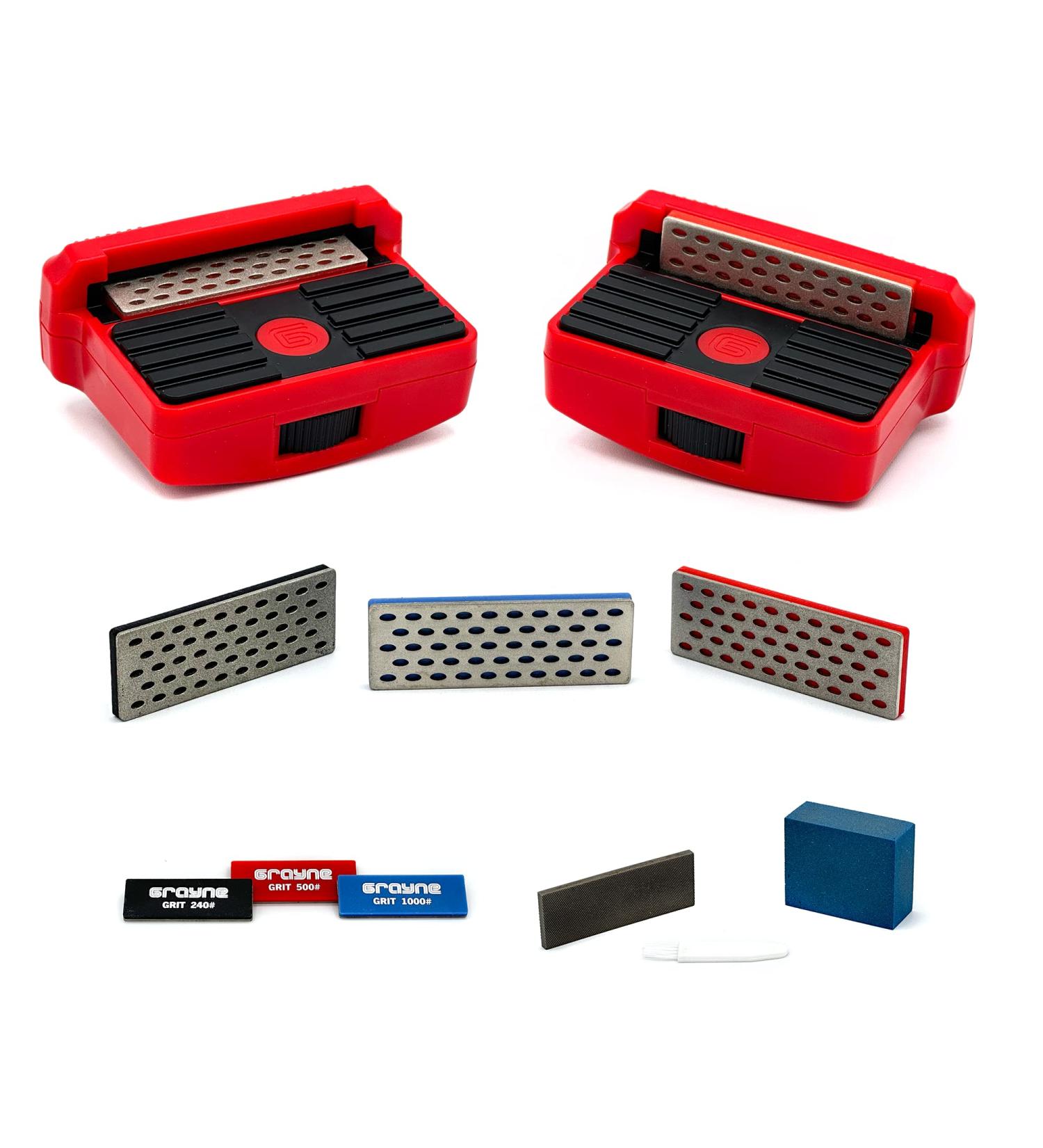 Grayne 8-Piece Professional Ski & Snowboard Edge Tuner Kit with Diamond Files, Gummy Stone & Bag - Buy Online on GoSupps.com