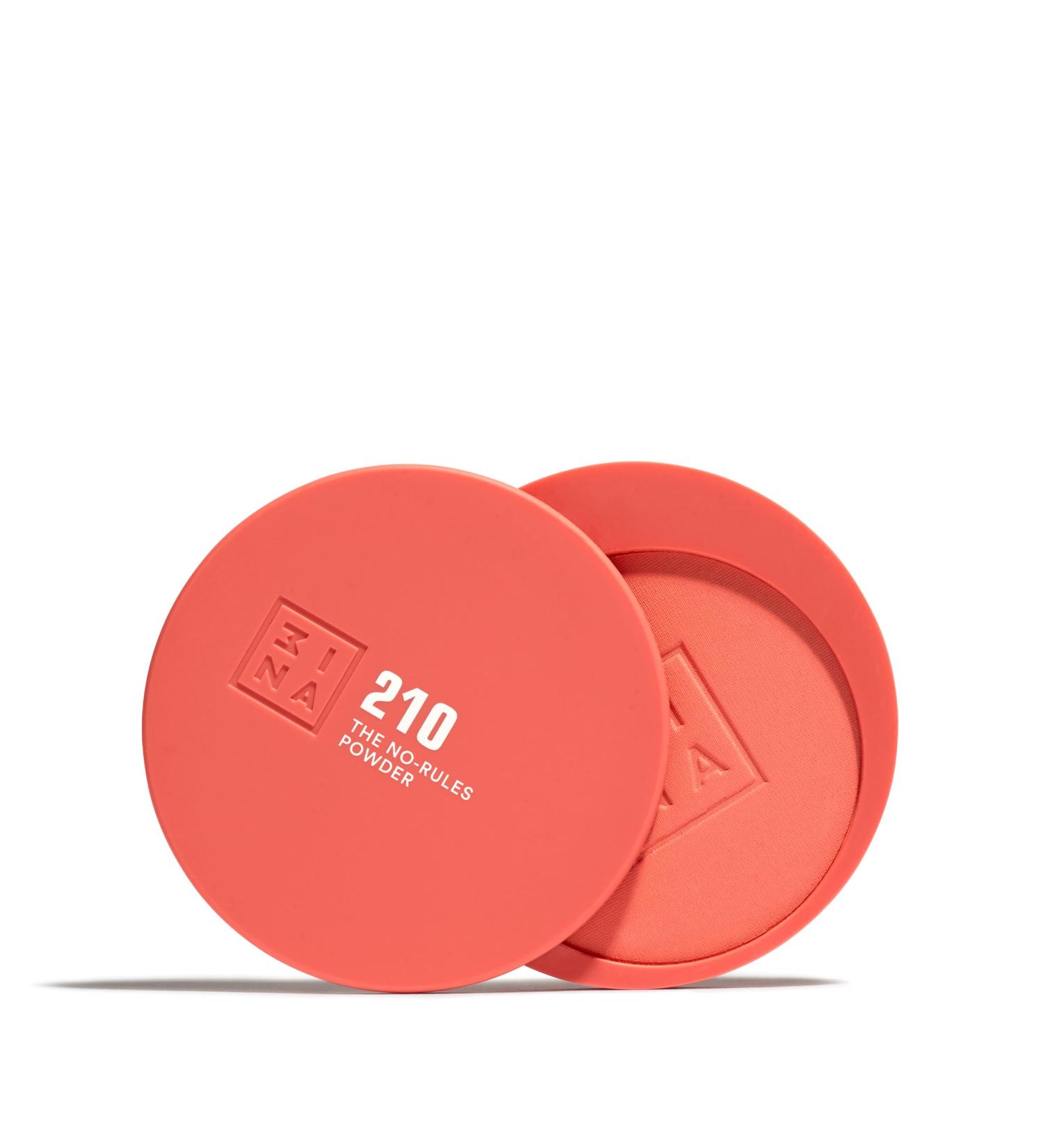  3ina 3INA MAKEUP The No-Rules Powder 210 - Coral Pink - 3 in 1 Compact Powder for Eyes Lips and Face - Powder with Hyaluronic Acid and Ceramide - Lightweight Formula - Vegan - Cruelty Free - Buy Online on GoSupps.com