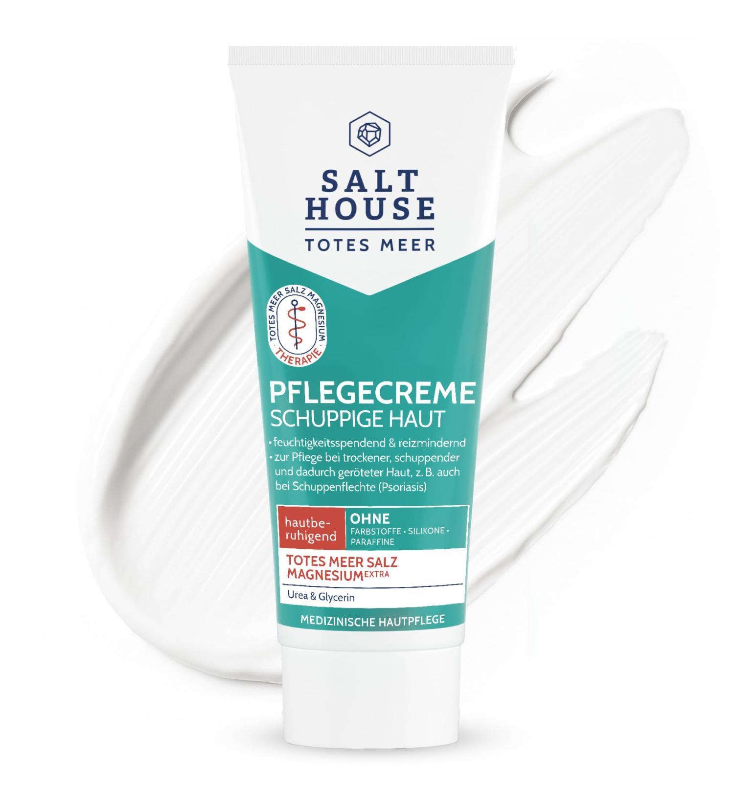 Murnauer Markenvertrieb SALTHOUSE Dead Sea caring cream for dry flaky and red skin with Dead Sea salt magnesium urea and glycerin also suitable for psoriasis 75 ml - Buy Online on GoSupps.com