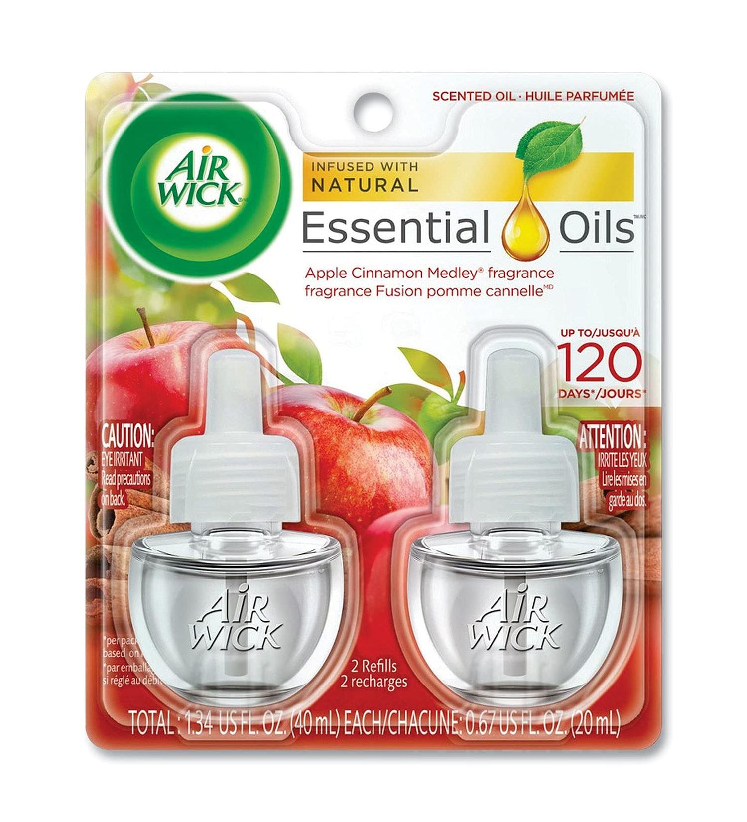 Air Wick Scented Oil Twin Refill - Apple Cinnamon Medley (2x0.67 Oz) | International Shipping Available - Buy Online on GoSupps.com