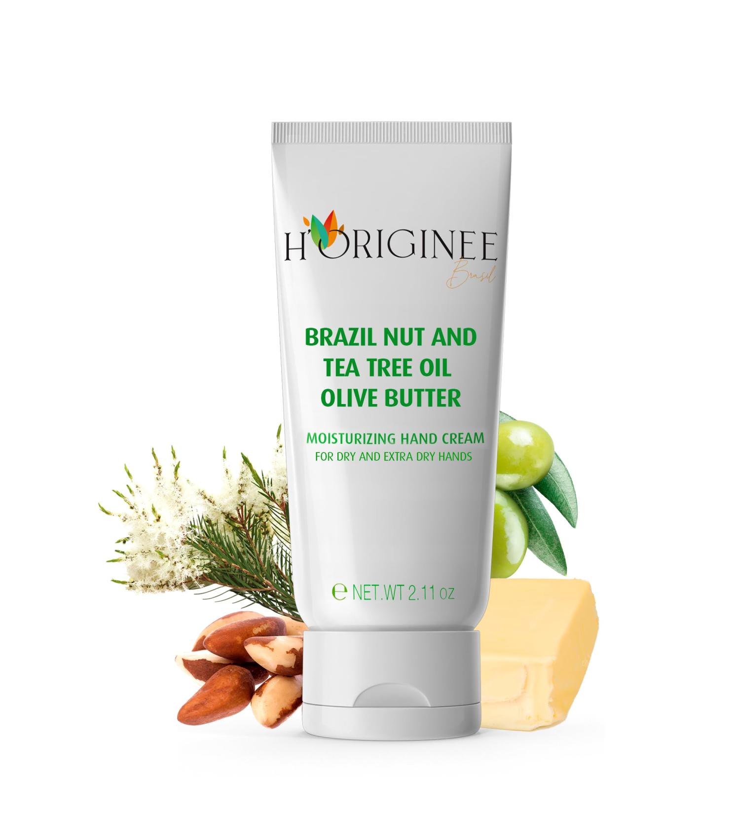 H ORIGIN E Brazilian Nut Hand Cream - Hydrating Vegan Formula with Melaleuca & Olive Butter - Omega 3 & 6 - Moisturizing & Natural - 2.11 oz - Shop Internationally - Buy Online on GoSupps.com