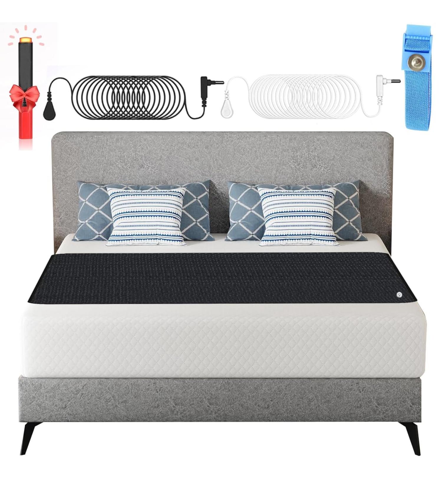 Widufy Grounding Mat for Better Sleep - Health Benefits Pain Relief Includes 2 Ground Cords & Test Pencil 67.8 x 200.7 cm - Buy Online on GoSupps.com