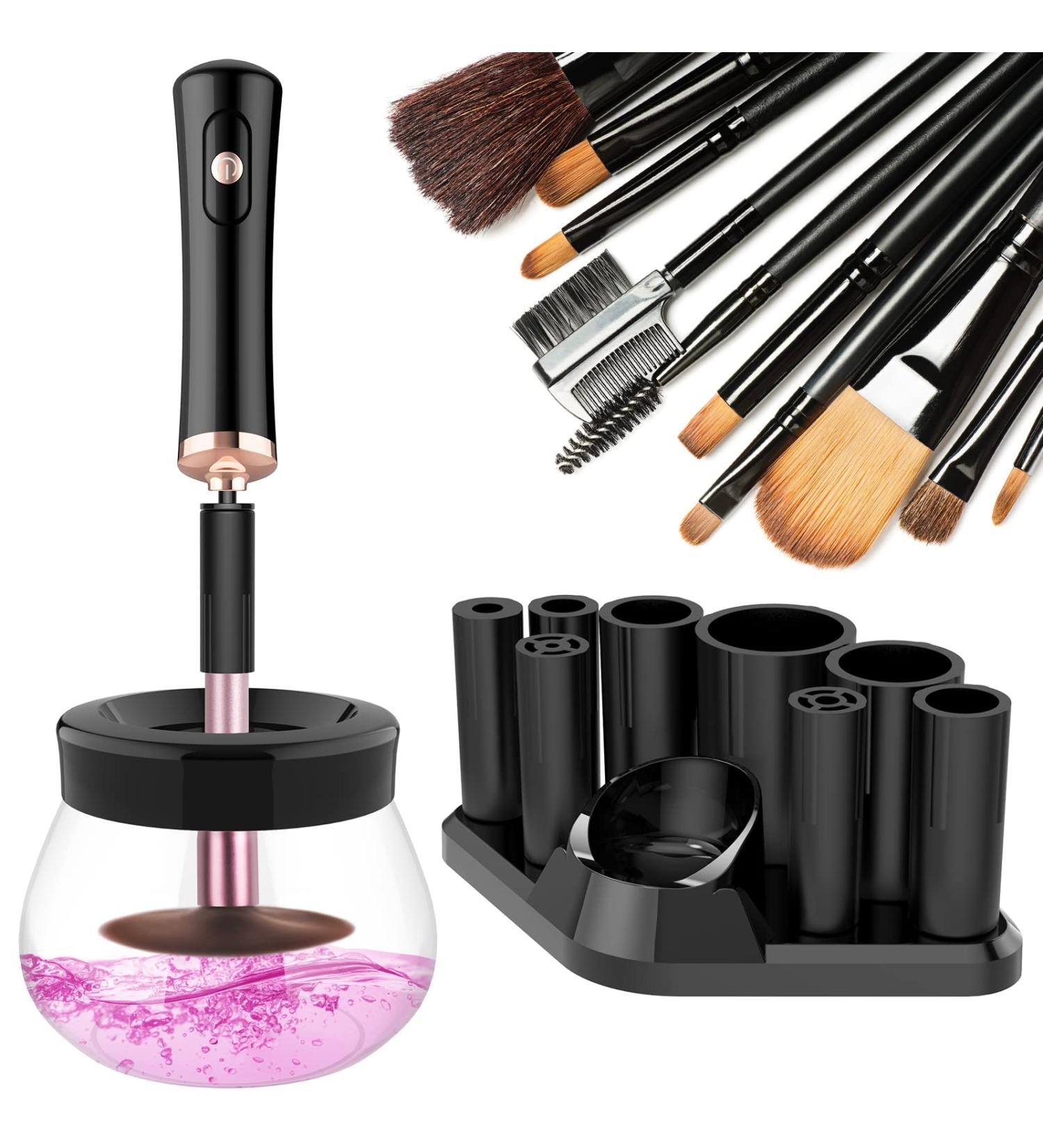 Fesmey Makeup Brush Cleaner Machine - Electric Spinner Dryer with 8 Collars, Black - Buy Online on GoSupps.com