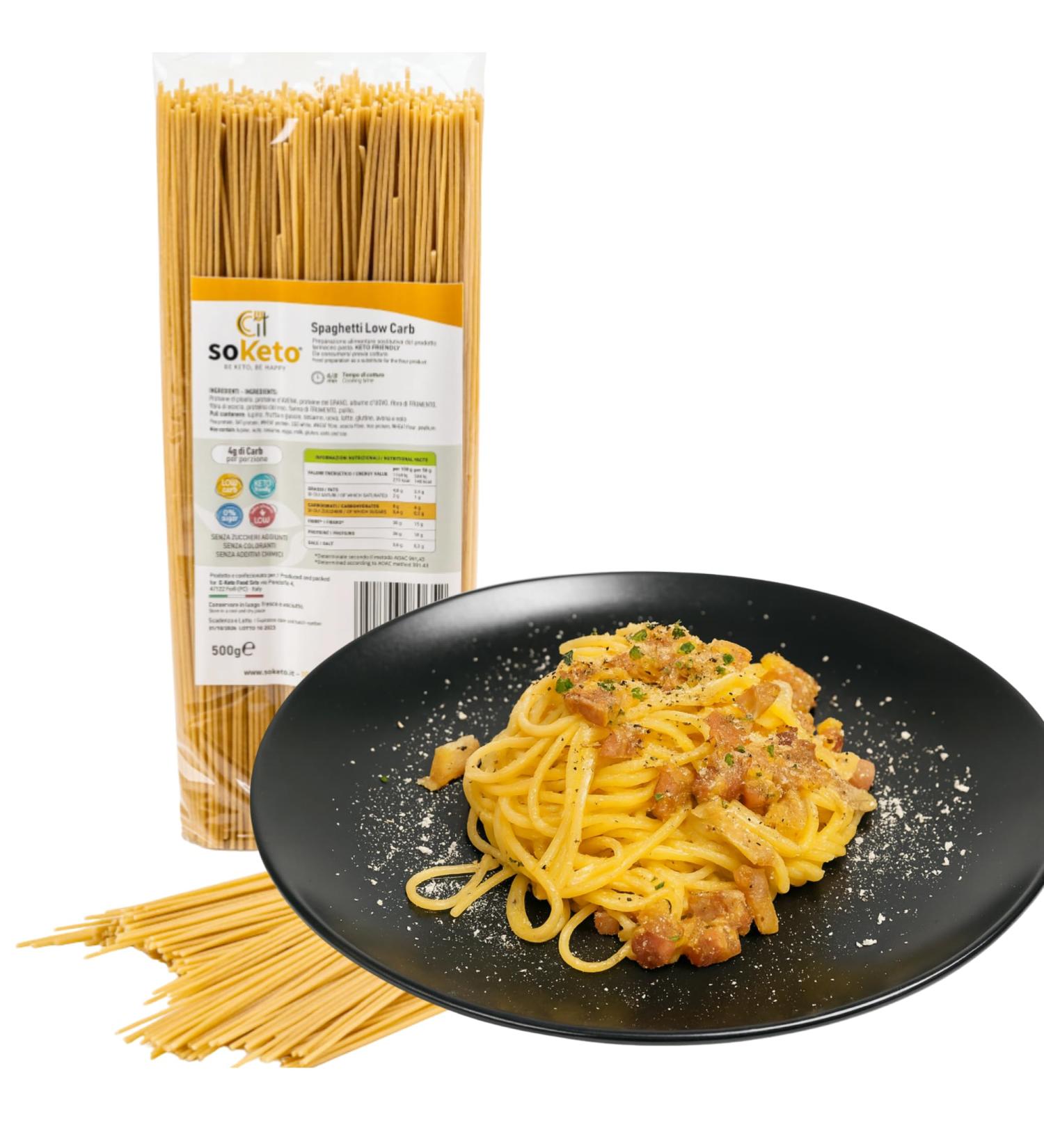  SOKETO Spaghetti Cheto Zero Carbohydrates 500 GR for Keto or Low Carb-Sol Diet 4 Carbs and 0.2 g Sugars Per Serving - Buy Online on GoSupps.com