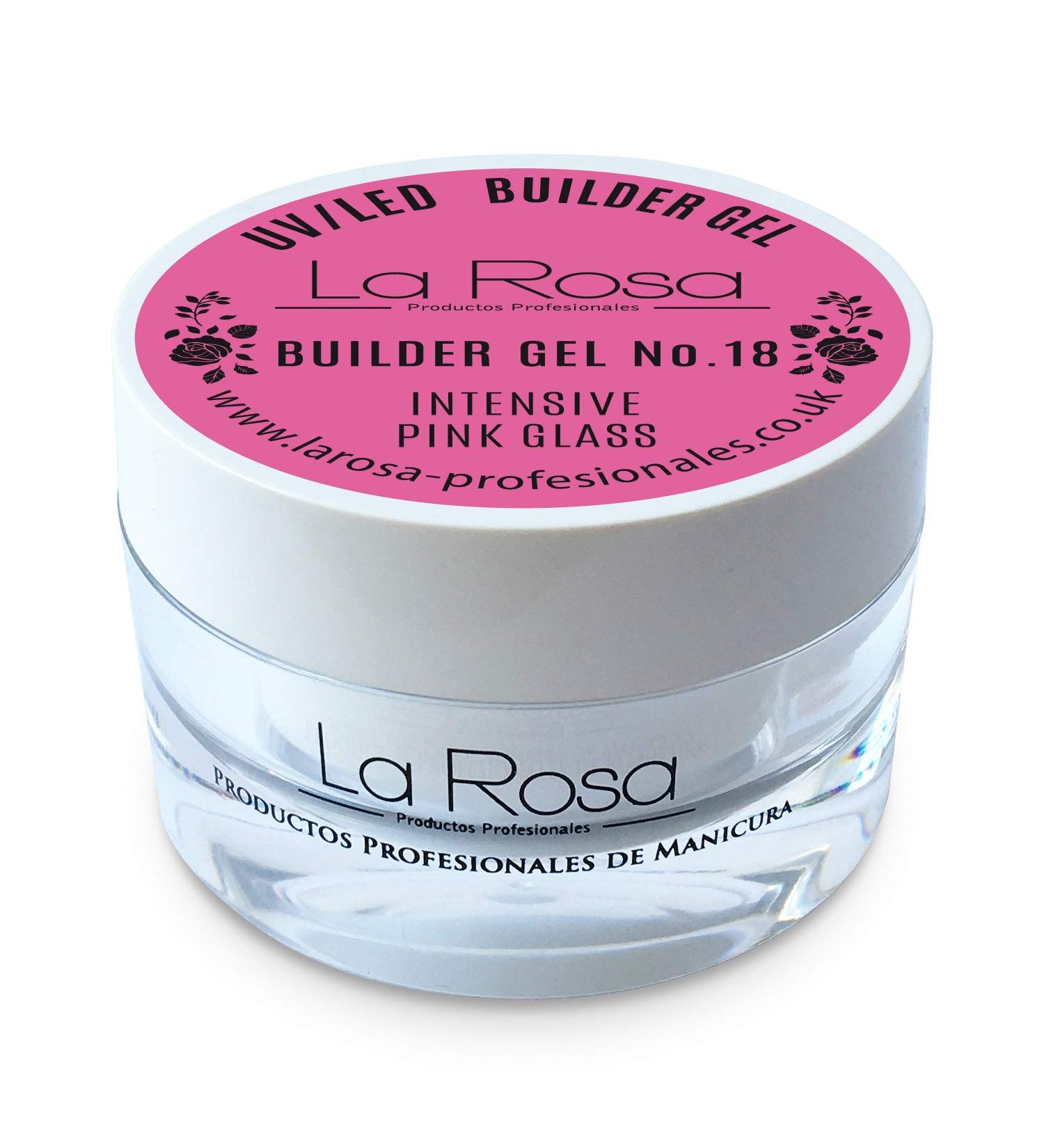 La Rosa Builder Gel Intensive Pink Glass - 30ml UV LED Assembly Gel for Nails | Flexible Medium Thick Excellent Adhesion - Buy Online on GoSupps.com