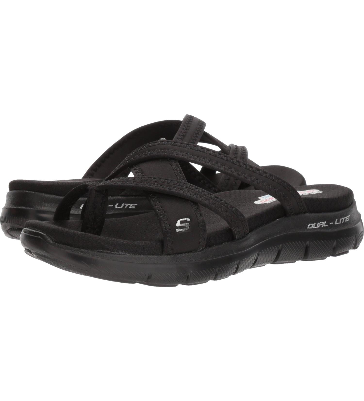 Skechers Women's Flex Appeal 2.0 Start Up Sports Sandal - 40 EU Black | International Shipping Available - Buy Online on GoSupps.com