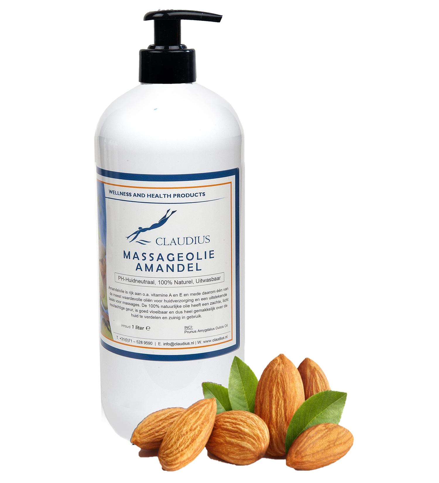Massage oil almond oil 1 liter - with free pump