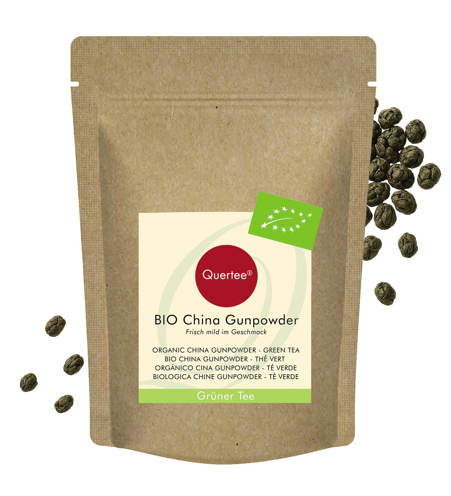  Quertee Quertee Organic Gunpowder Green Tea 200g | Fresh Mild Taste | Loose Leaf Tea - Buy Online on GoSupps.com