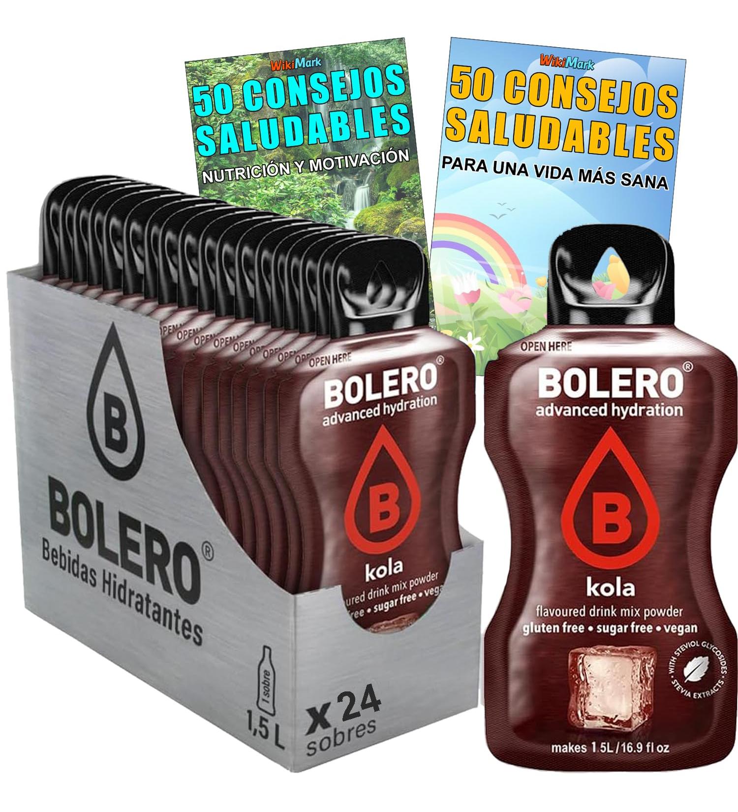  WikiMark Bolero Cola Sugar-Free Vitamin C Hydrating Drink Pack + 100 Health and Healthy Living Tips Card x WikiMark (24 units) - Buy Online on GoSupps.com