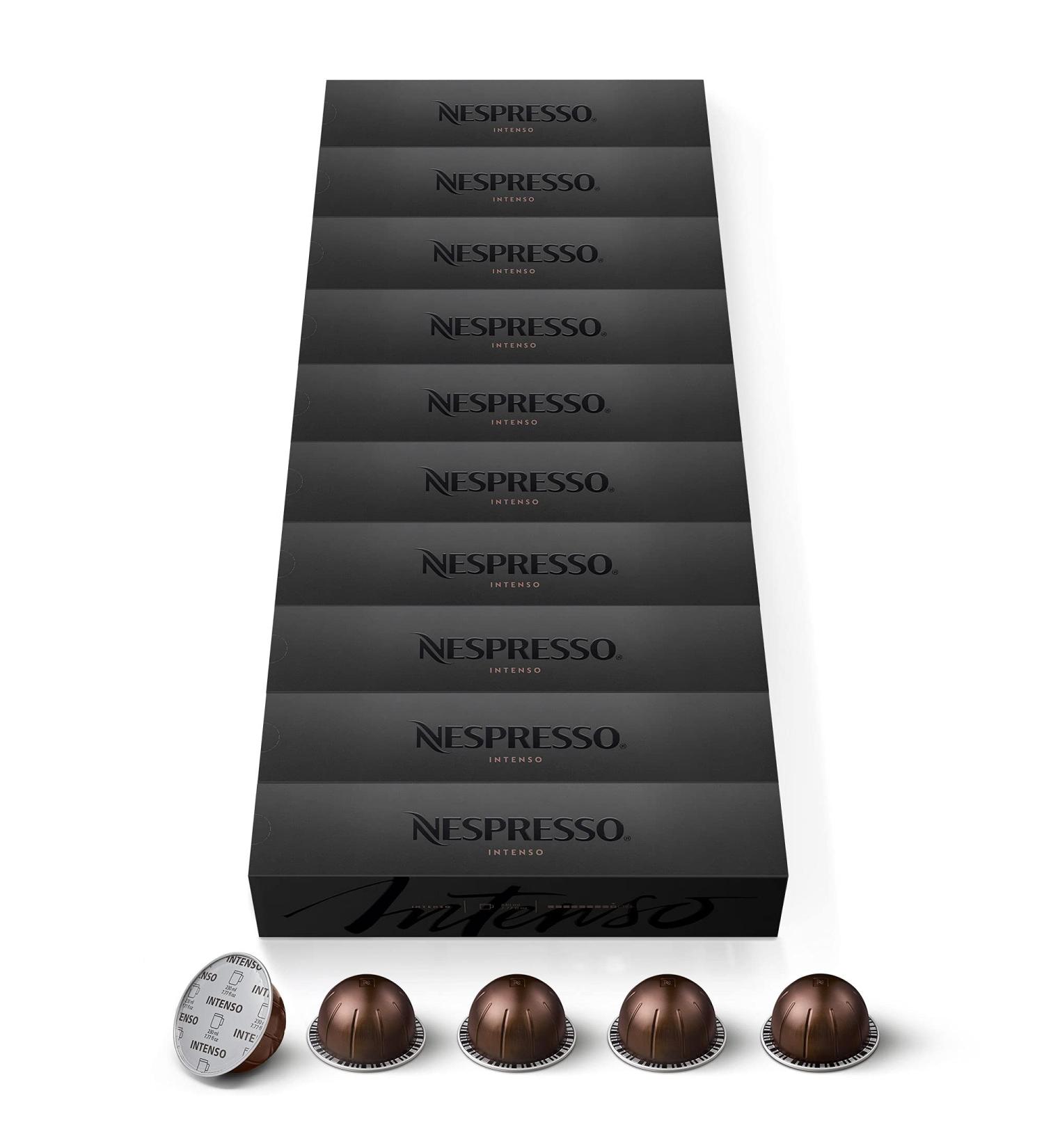 Nespresso Nespresso Vertuo 100 Intenso Coffee Capsules Intensity 9 For 230ml Mugs (10 packs of 10)