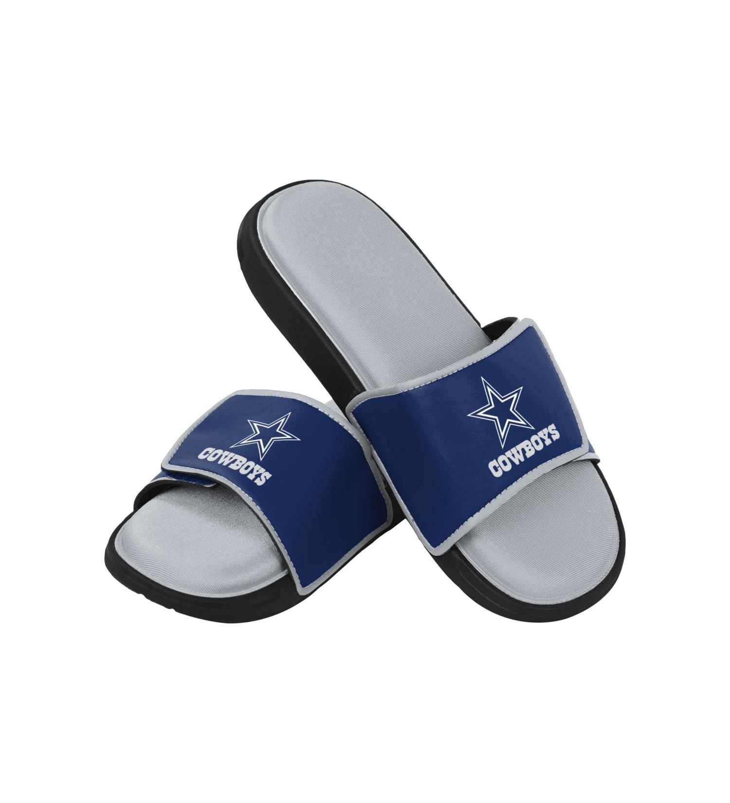 Dallas Cowboys Men's NFL Team Logo Shower Foam Slide Sandals 11-12 Team Color - Buy Online on GoSupps.com