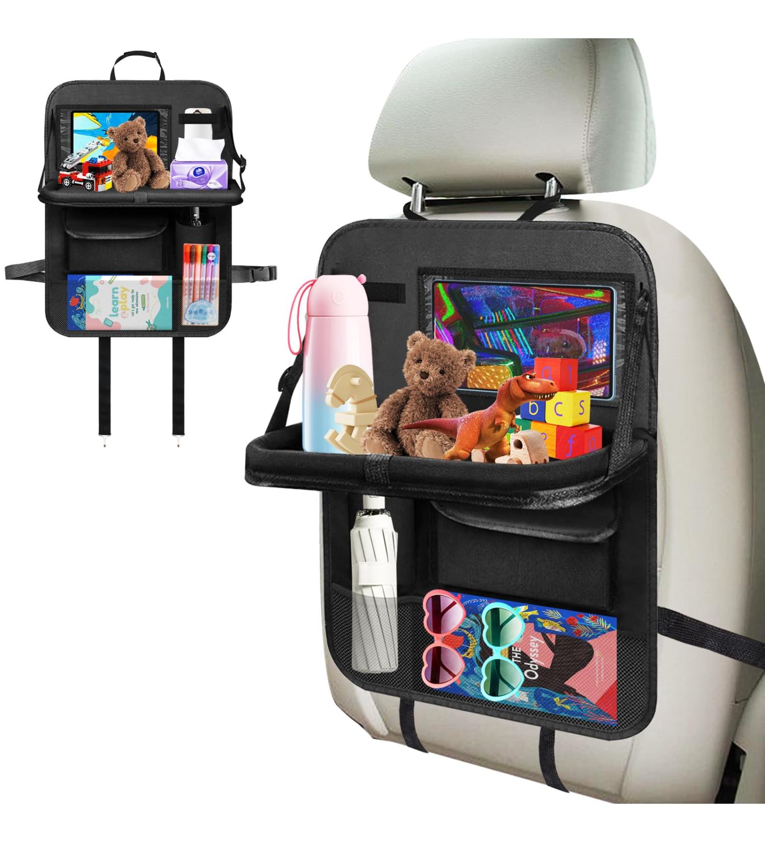 Chwnibay Car Seat Organizer for Kids | Waterproof Oxford Fabric | Backrest Protection & 12 iPad Tablet Bag | Folding Table | Perfect for Travel - Buy Online on GoSupps.com
