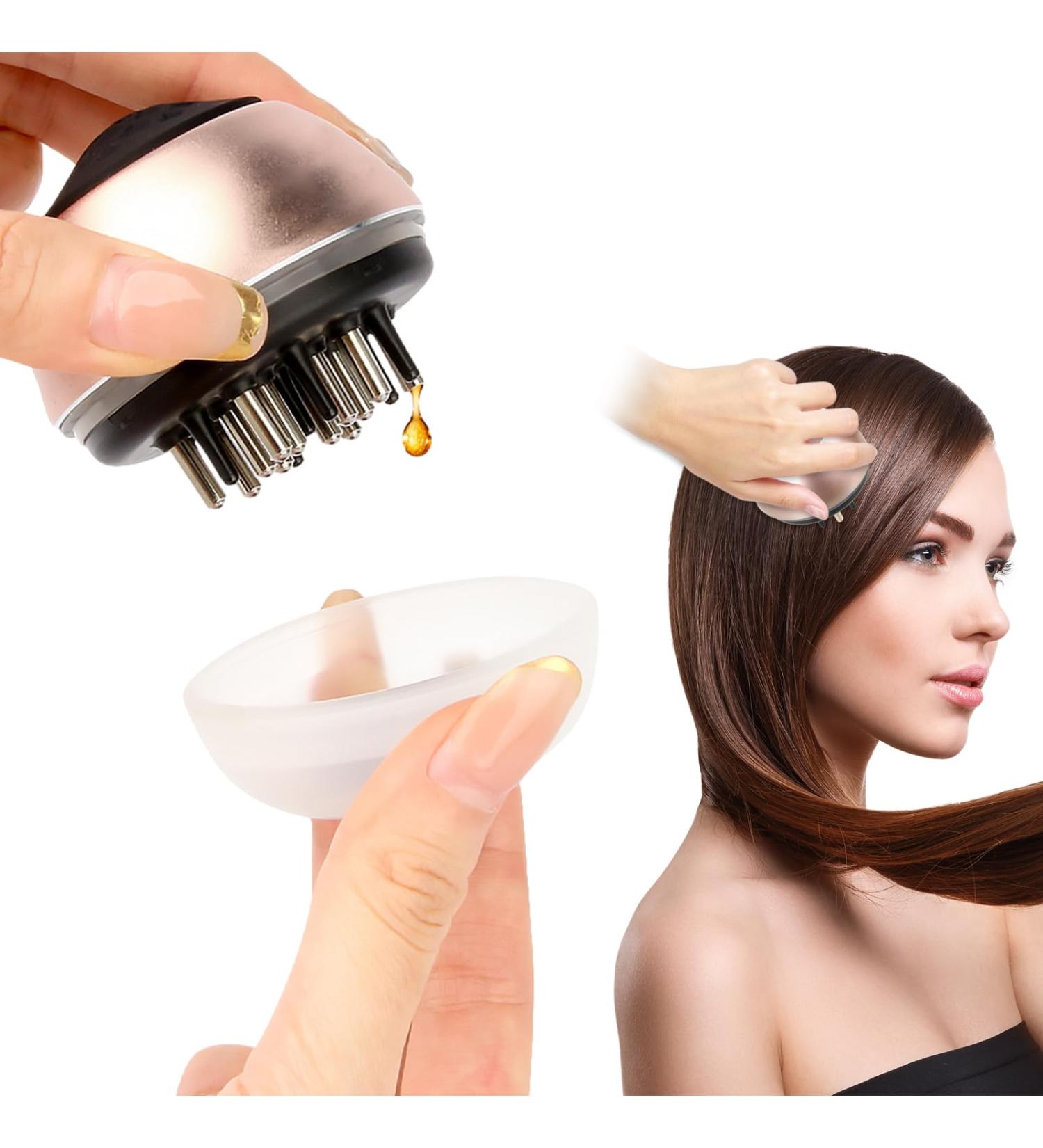 2-in-1 Head Massage Device & Hair Applicator Bottle | 30ml Scalp Massager for Hair Treatment & Essential Oils - Buy Online on GoSupps.com