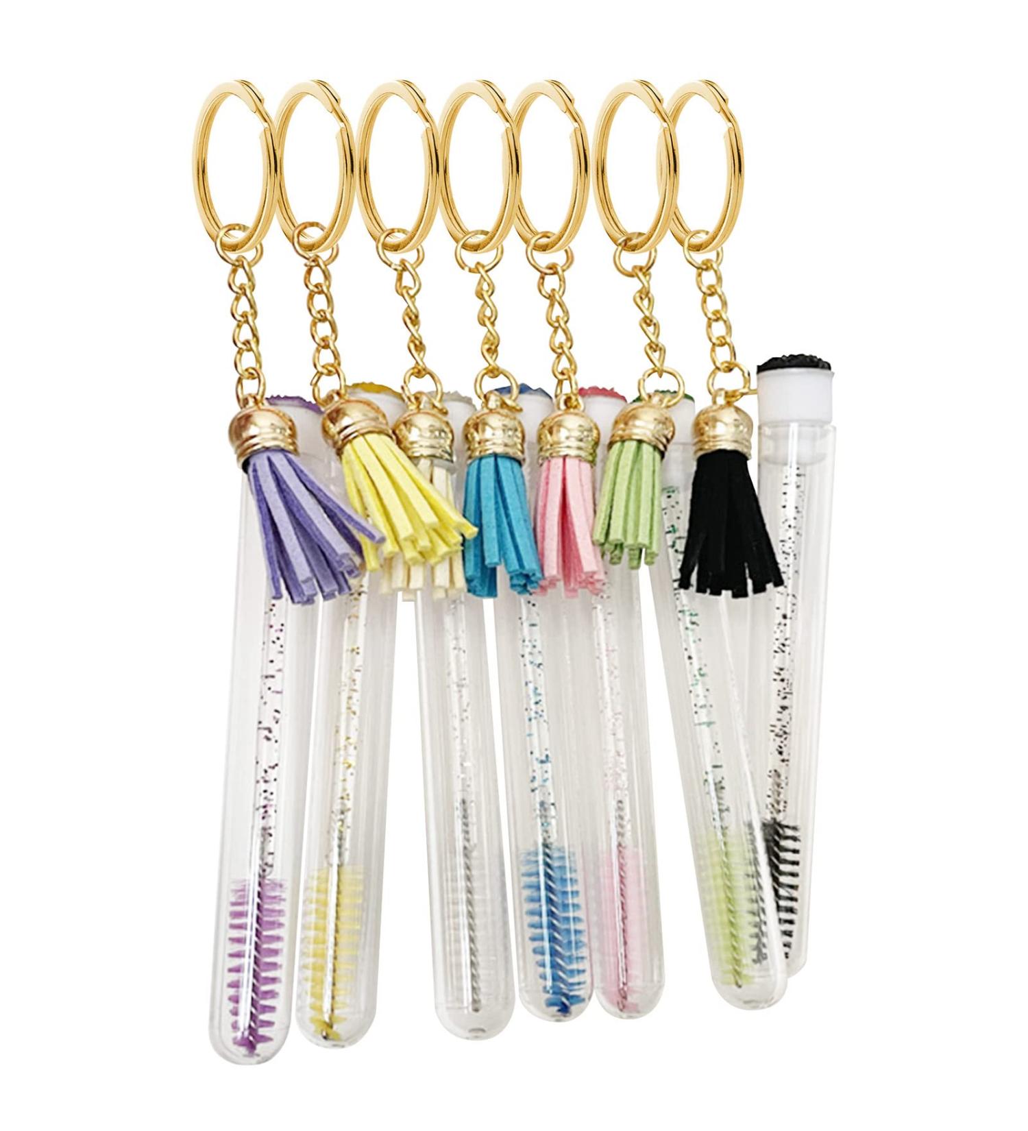 Keychain Eyelash Brush Tube | Empty Mascara Tube and Wand Mascara Brushes Lash Extension Brushes Mascara Brushes for Women Girls Makeup Kumprohu - Buy Online on GoSupps.com