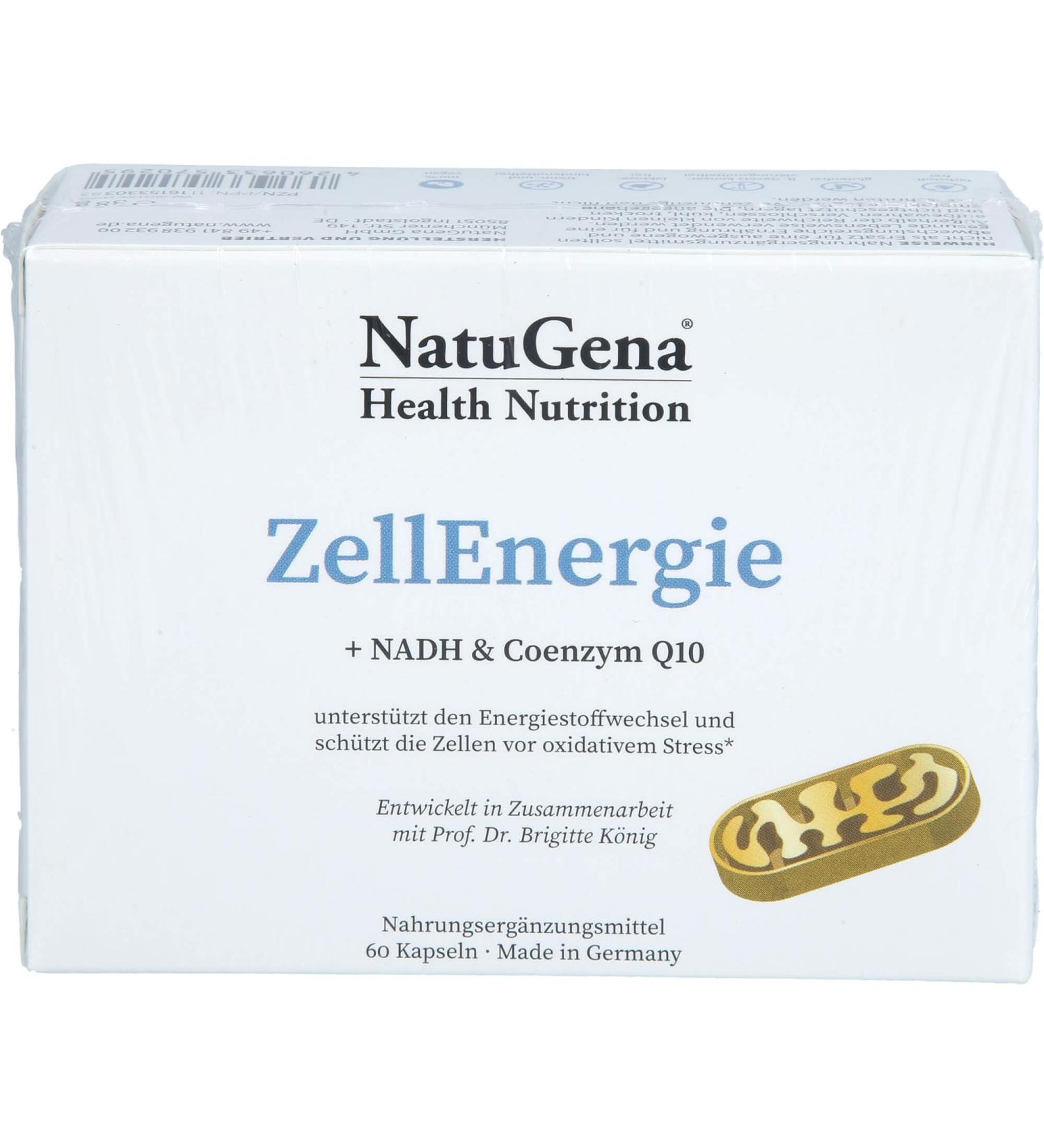 Natugena Cell Energy + NADH & Coenzyme Q10 | 60 Capsules for Optimal Energy Metabolism - Buy Online on GoSupps.com