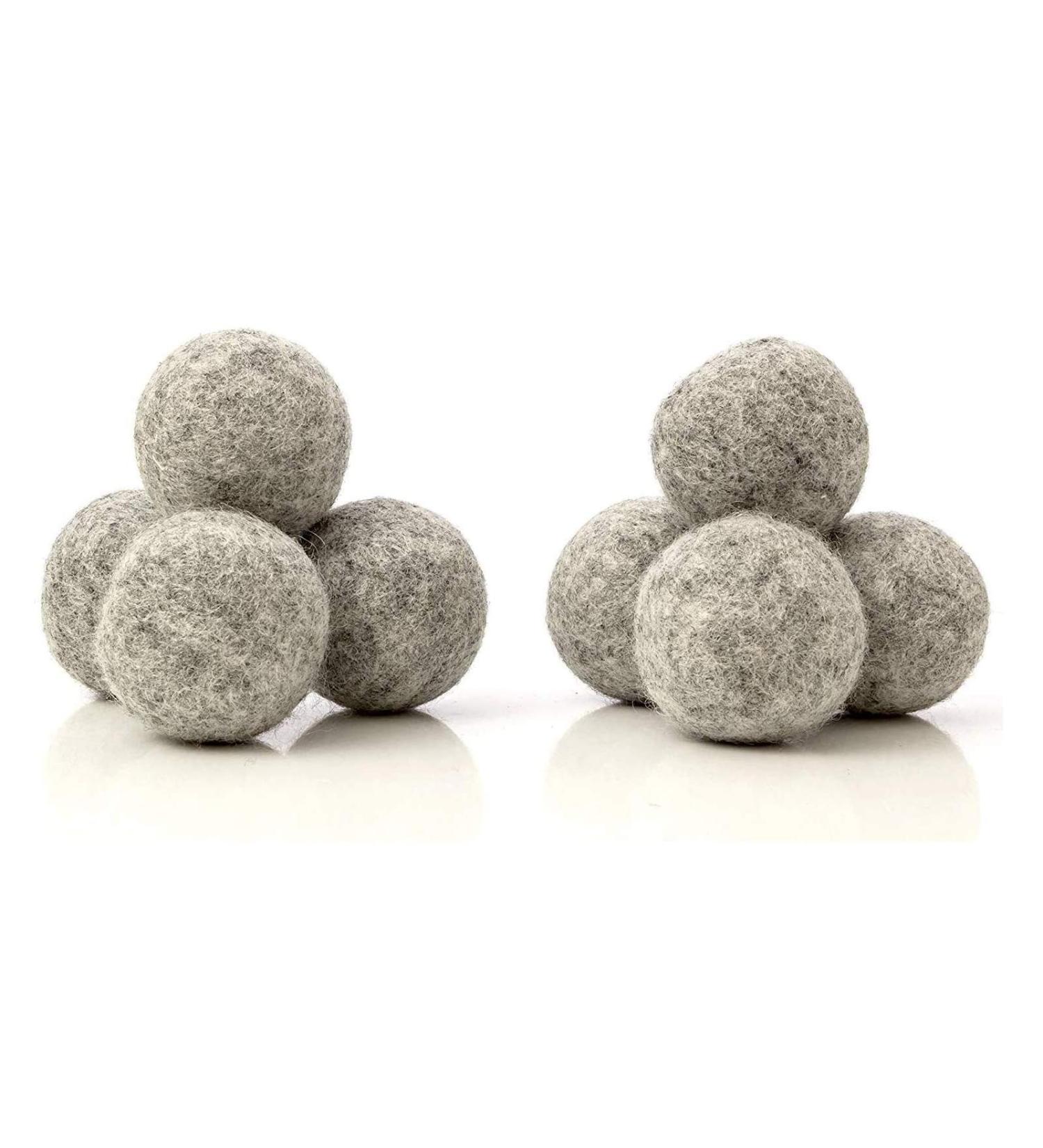 8 Pack Dark Wool Dryer Balls Wool Dryer Balls Reusable Natural Fabric Softener Organic Dryer Sheets for Laundry Cut Energy Costs - Buy Online on GoSupps.com