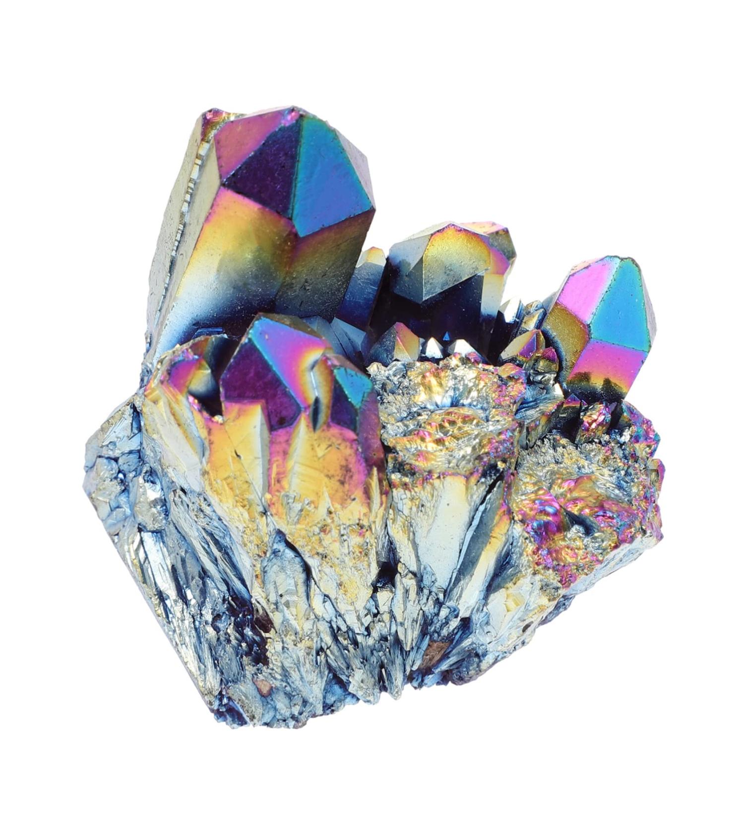 PLAFOPE House Ornaments Crystal Cluster Gem Ornament Decor for Table Crystal Decoration Unique Crystal Cluster Energy Colorful 4.00X3.00X3.00CM - Buy Online on GoSupps.com