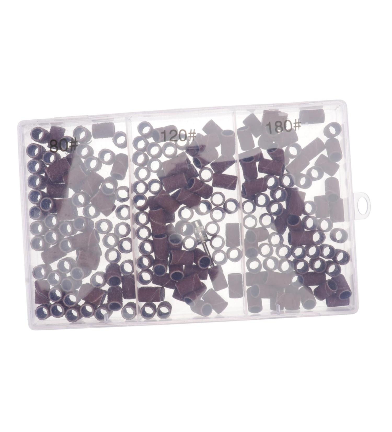 Beavorty 1 Box boxed manicure circle nail sanding band Nail Art Sand bands Professional Manicure Polishing girls' accessories Nail Accessories Resin abrasive cloth sleeve polisher 1.27x0.8cm Brown - Buy Online on GoSupps.com