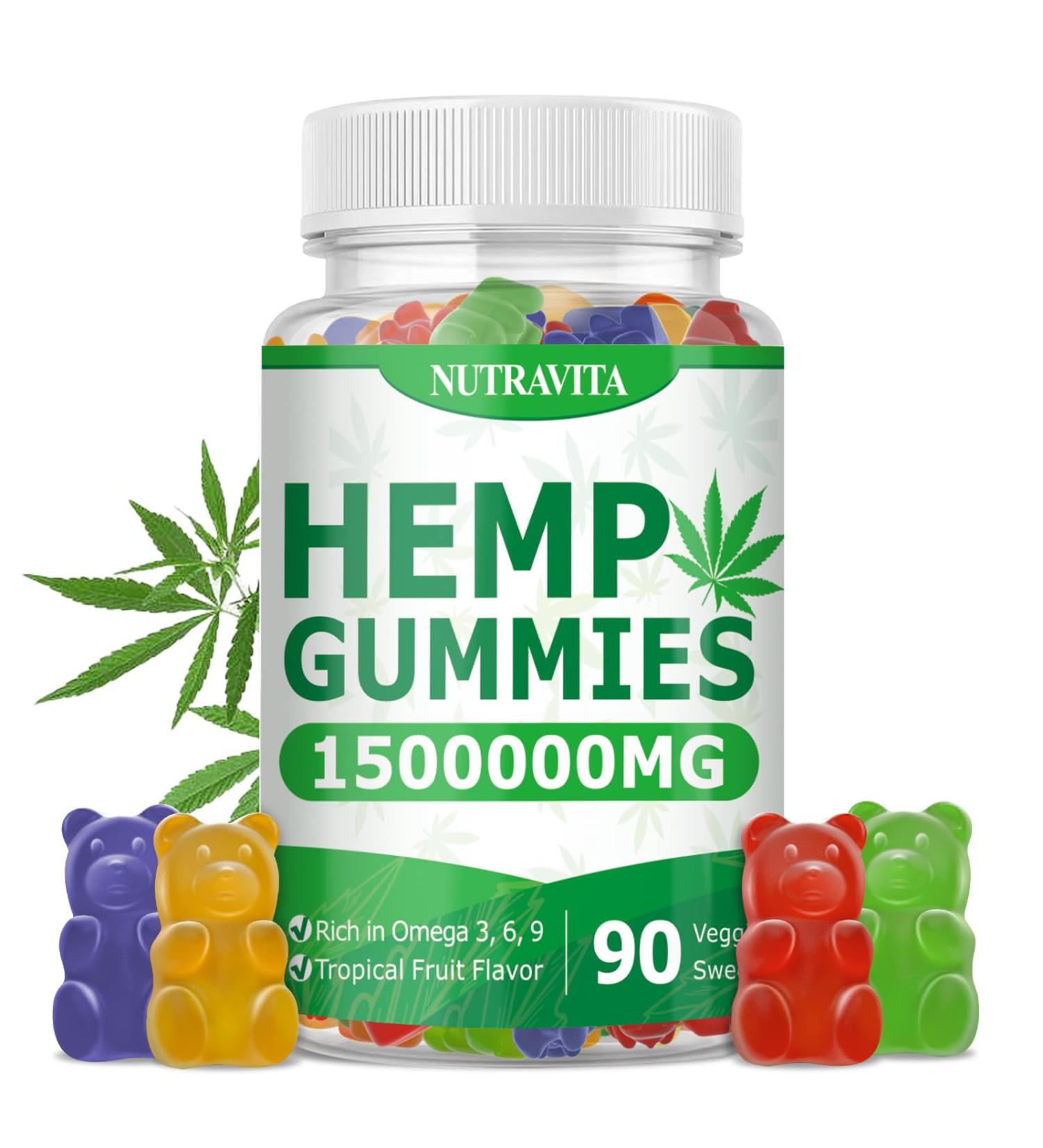 Naturals Fruit Hemp Gummies 1 500 000mg High Strength - Natural Hemp Oil Infused Gummies Great for Peace & Relaxation America's #1 Favorite Hemp Gummy Brand - 90 Gummies 90 Count (Pack of 1) - Buy Online on GoSupps.com