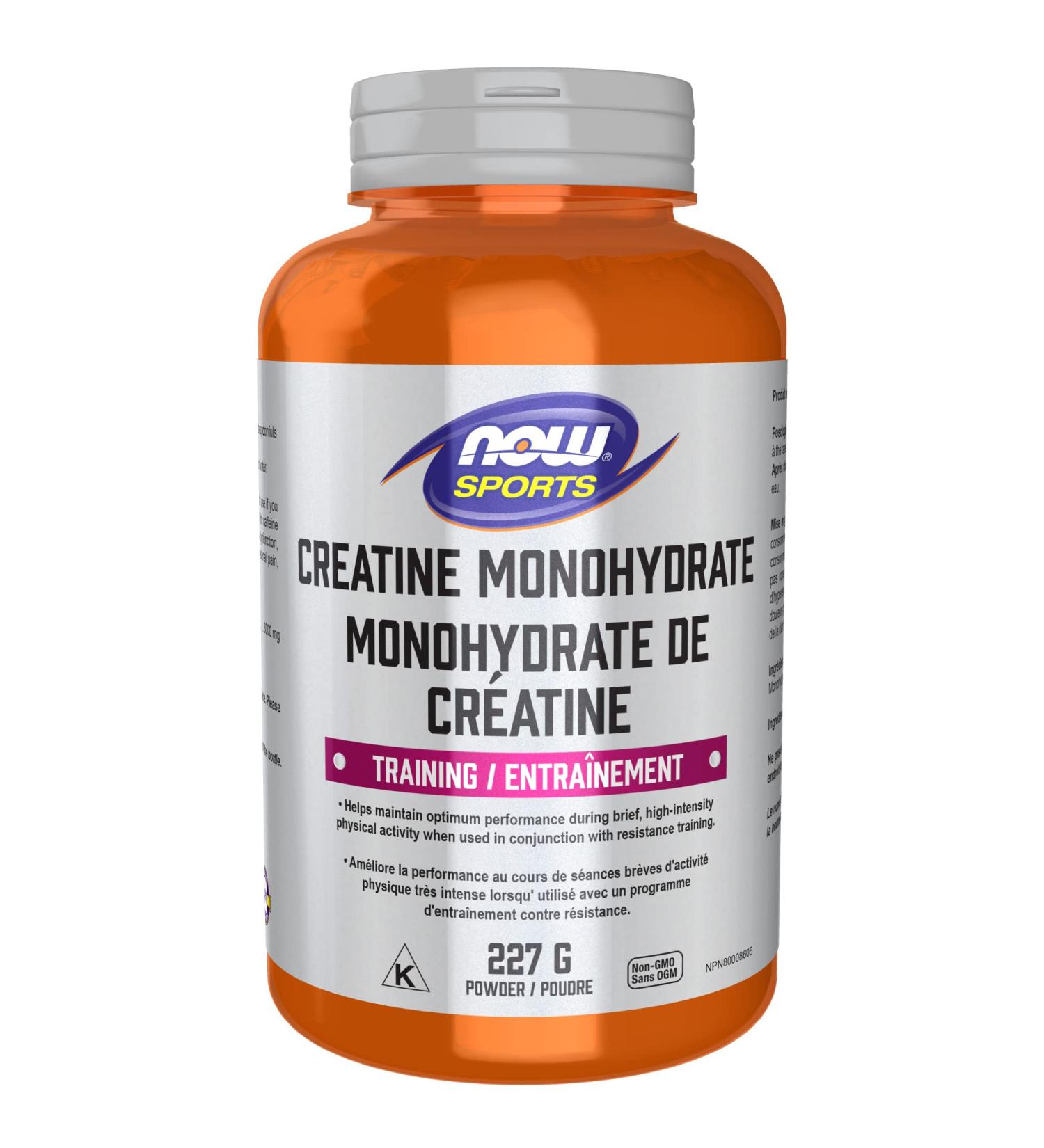 NOW Sports Nutrition Creatine Monohydrate Powder Mass Building*/Energy Production* 227g - Buy Online on GoSupps.com