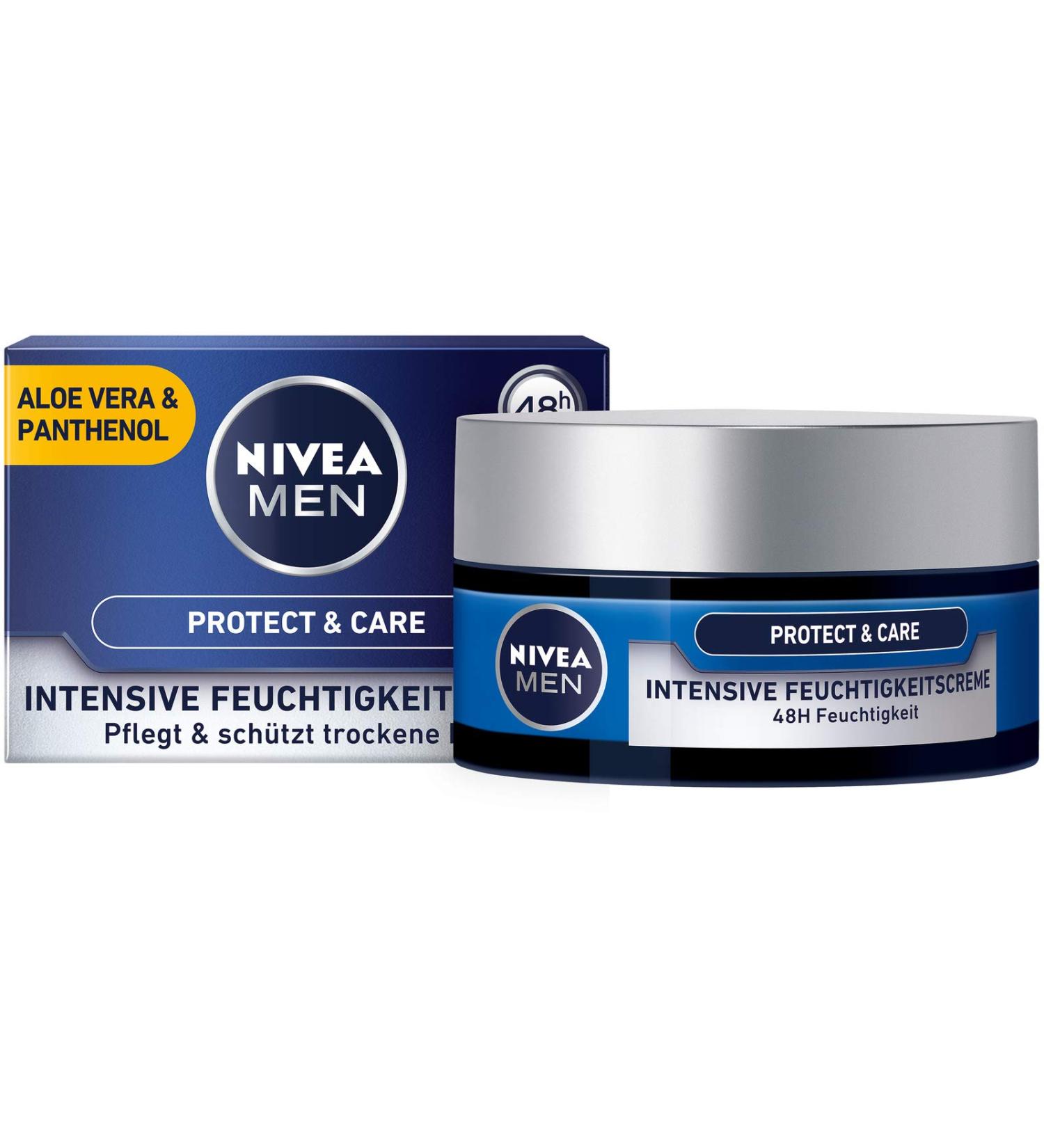 FRESH NIVEA MEN Protect & Care moisturizing cream nourishes the skin with aloe vera and panthenol individually packed 1 x 50 ml - Buy Online on GoSupps.com