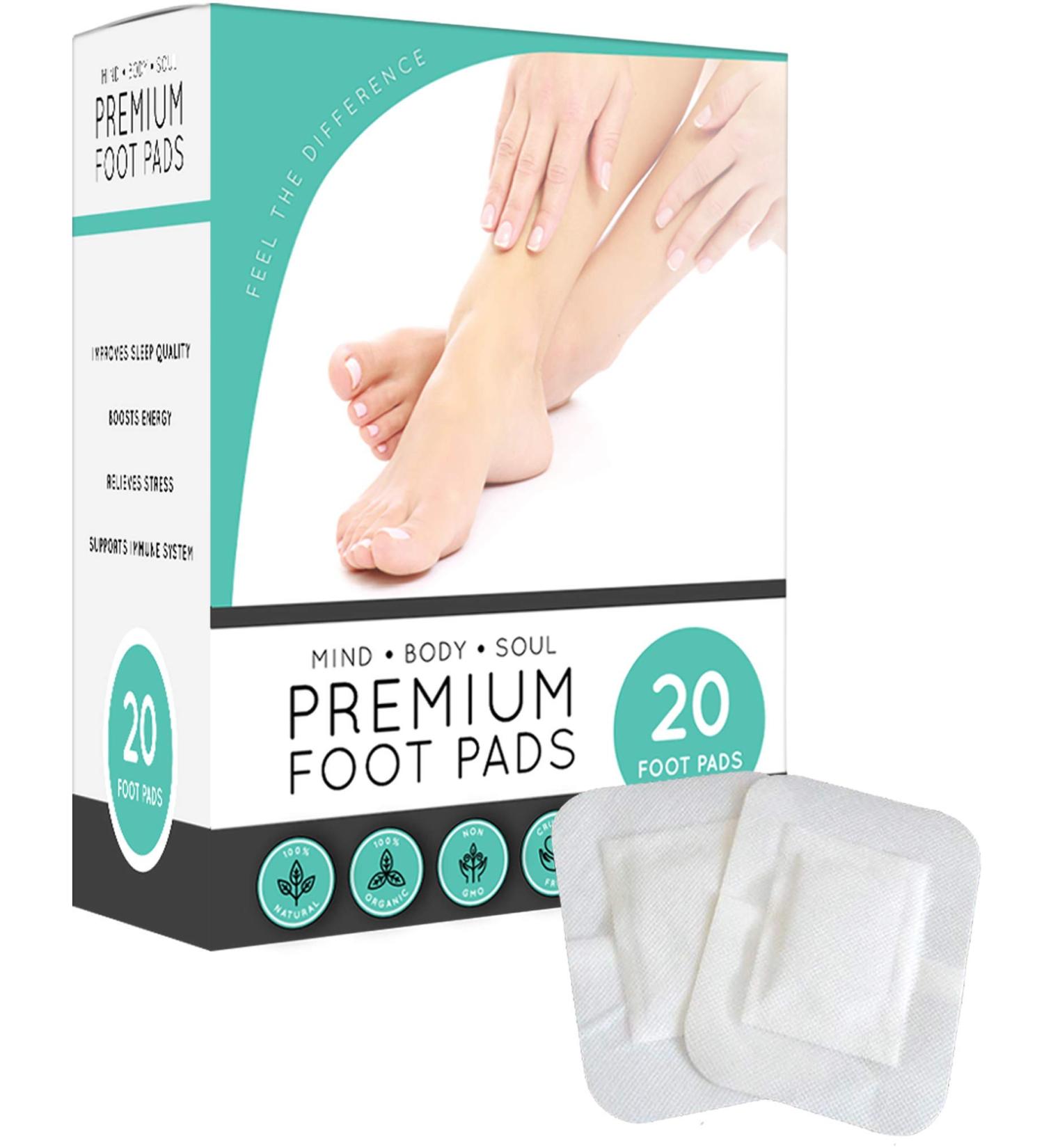 Organic Detox Foot Pads | 20 Count | Relieve Stress, Sleep Better, Pain Relief - Buy Online on GoSupps.com