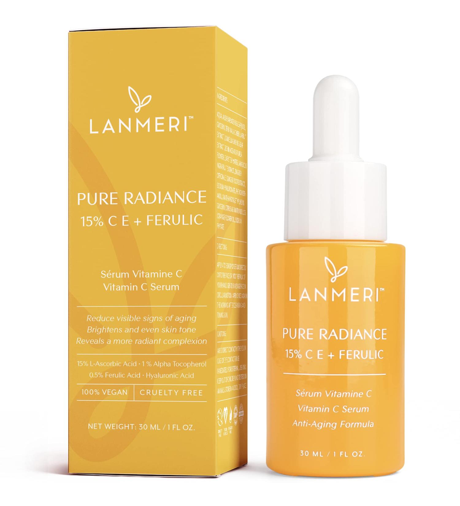 Timeless SkinCare Ceuticals Vitamin C Serum with Ferulic Acid - Anti Aging, Anti Wrinkle Face Serum for Brightening & Dark Spot Correction - 30ml - Buy Online on GoSupps.com