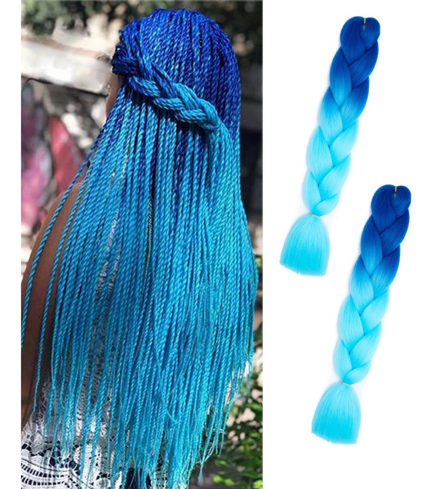 Braid Hair African Braid Extension 24" Colorful Braiding Braids Hair Extensions Colorful braided hair Birthday Party Afro Braids Crochet Twists Hair Accessories (Color : A) - Buy Online on GoSupps.com