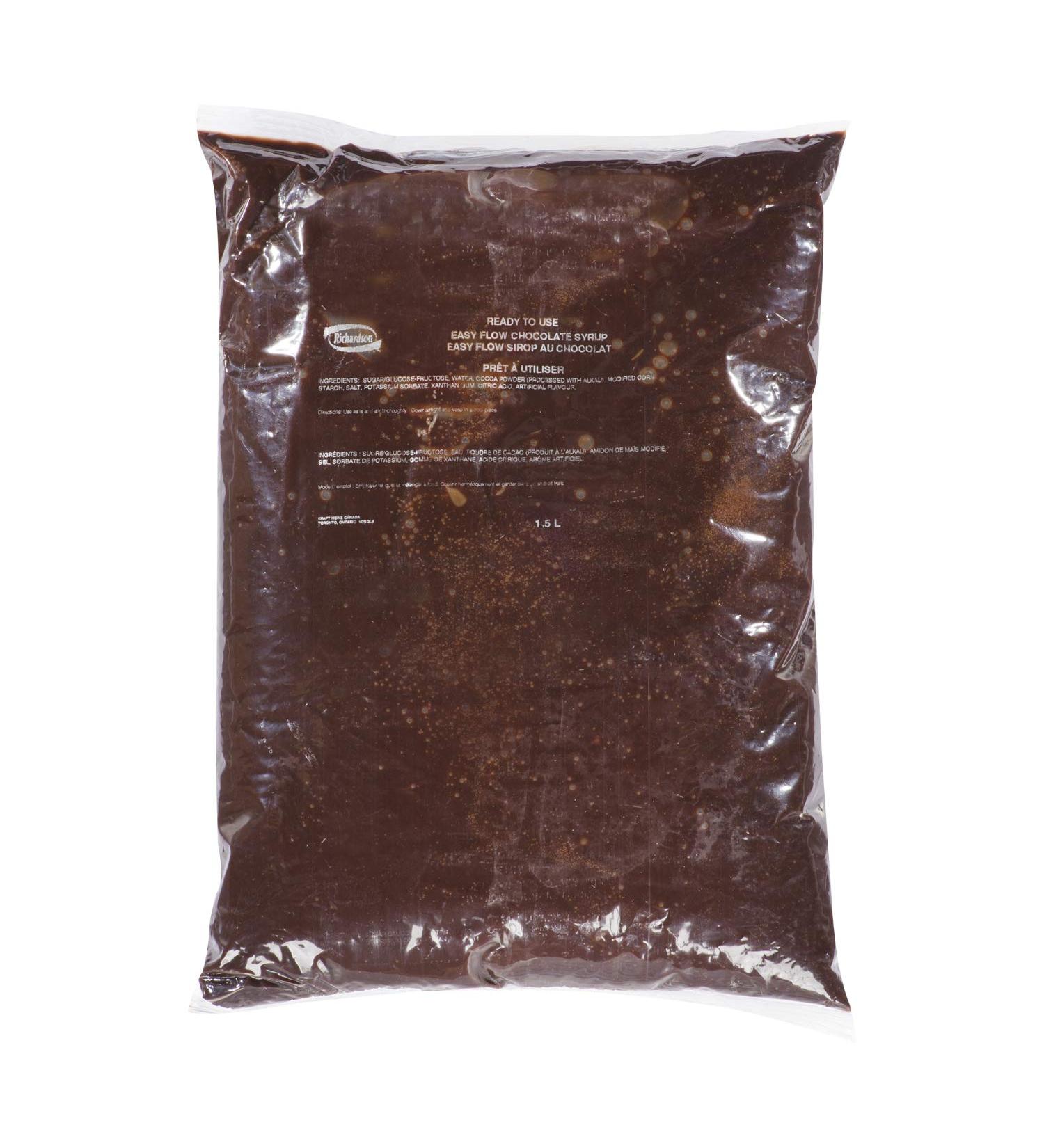 RICHARDSON Easy Flow Chocolate Syrup Dessert Topping 1.5L Bag 8 Count
