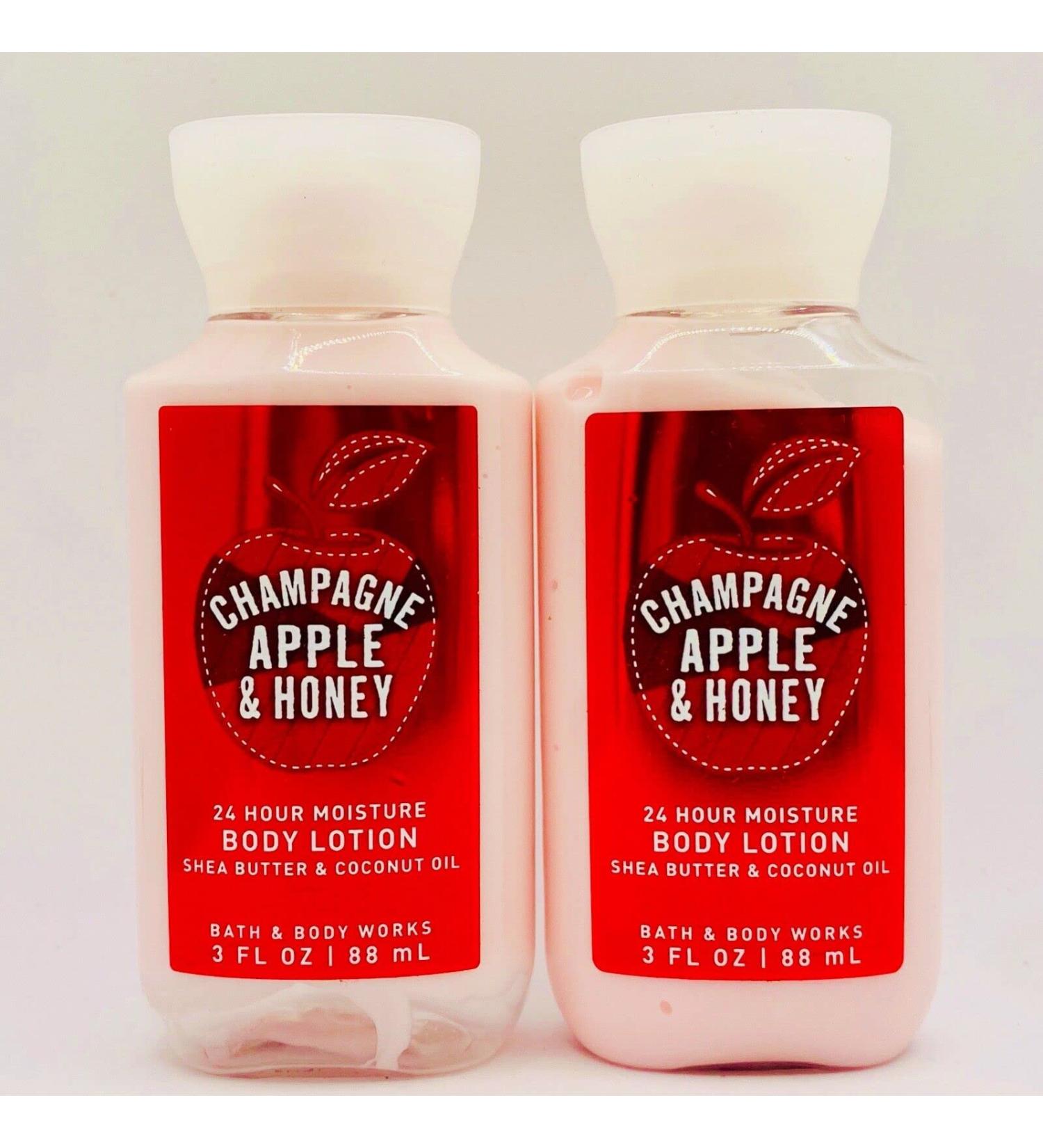 Bath and Body Works Super Smooth Body Lotion Sets Gift For Women 8 Oz -2 Pack (Champagne Apple & Honey)