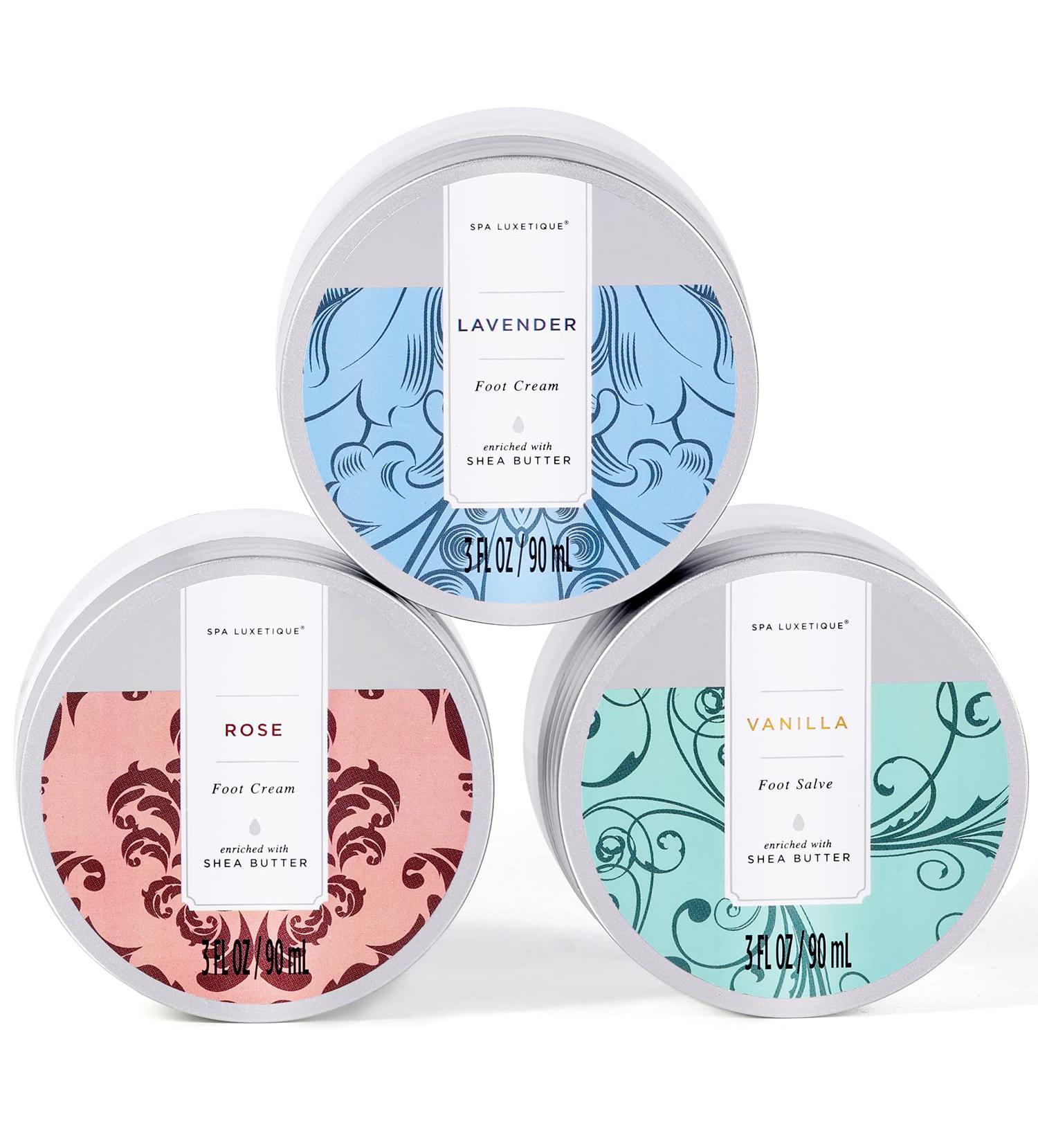 Spa Luxetique Foot Care Gift Set - Moisturizing Foot Lotion & Repair Cream with Shea Butter for Dry, Cracked Feet - Gift Box for Mom, Dad, Friends - Foot Care Essentials - Buy Online on GoSupps.com
