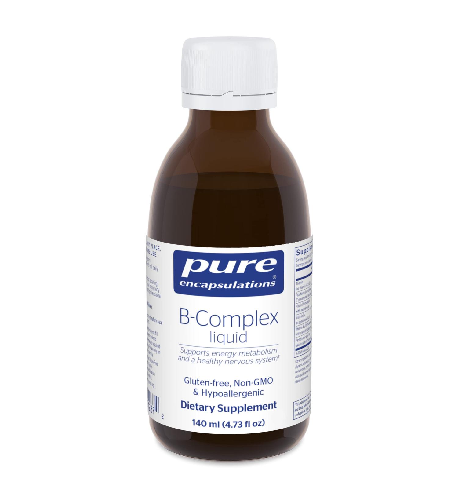 Pure Encapsulations B-Complex Liquid | Energy & Nervous System Support | 4.73 fl. oz - Buy Online on GoSupps.com