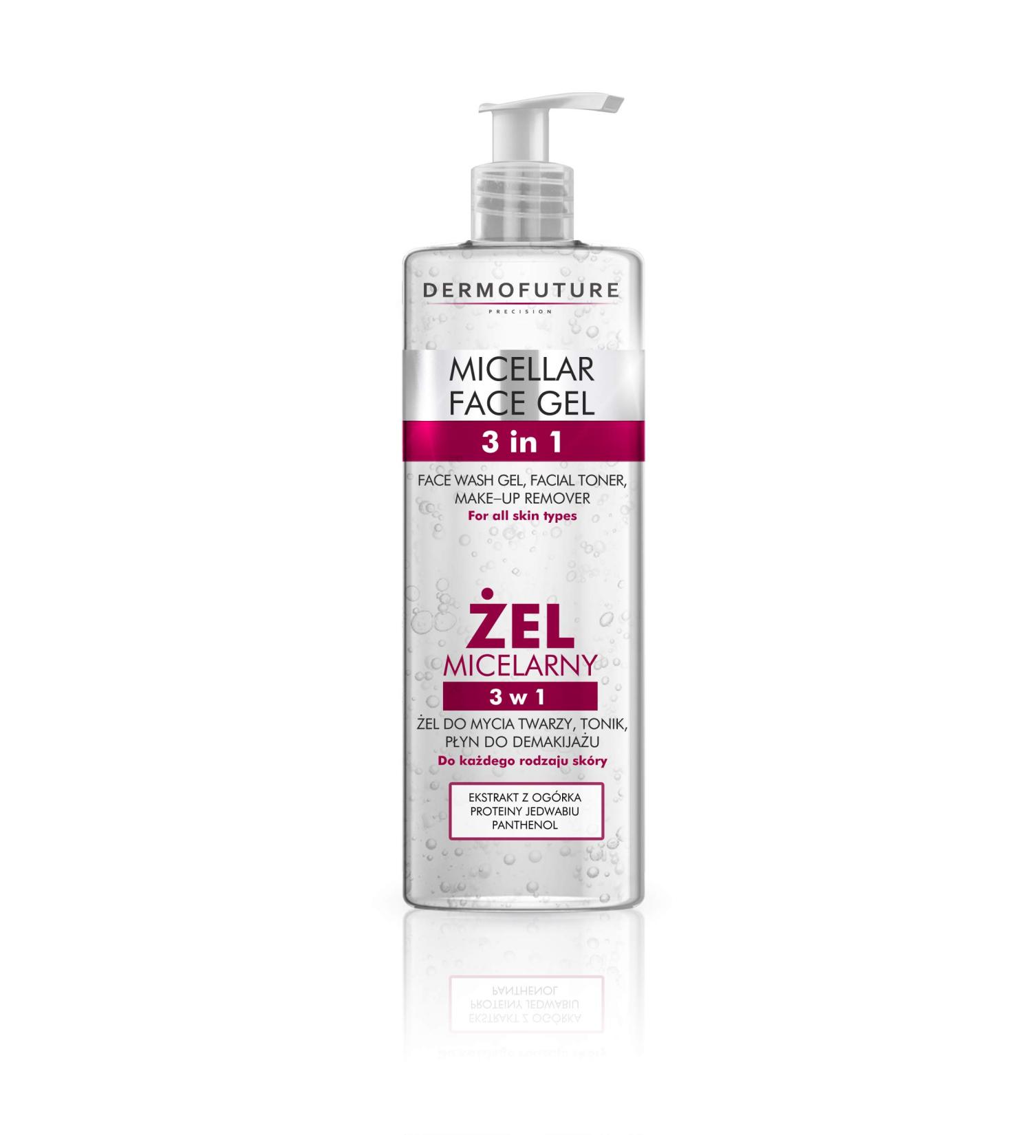 Dermofuture Nature 3-in-1 Micellar Facial Gel Make-up Remover 400 ml