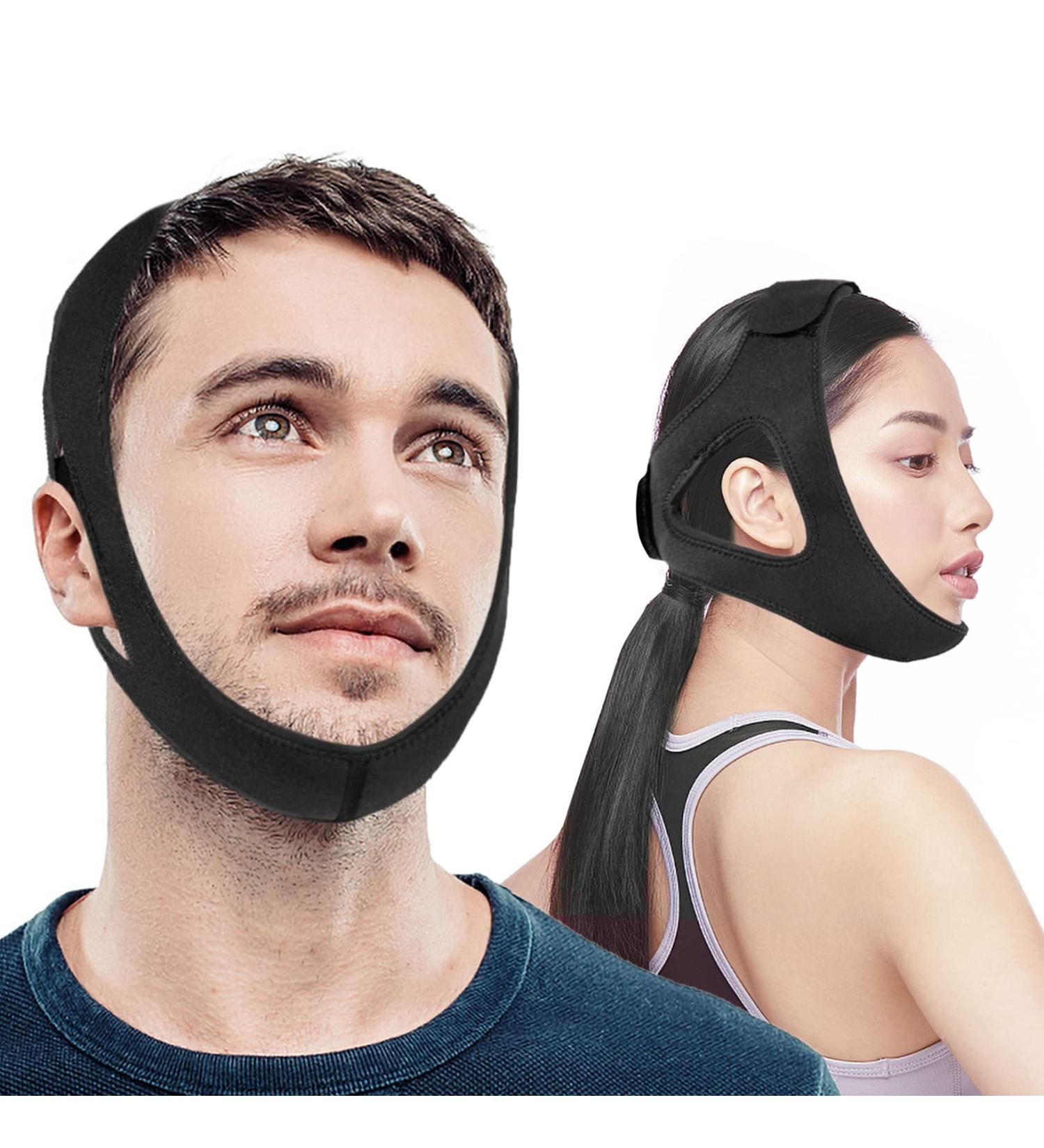 2 Pack Anti Snore Chin Strap - Adjustable Snoring Solution for Men and Women - Breathable Sleep Aid for Snore Reduction - Buy Online on GoSupps.com