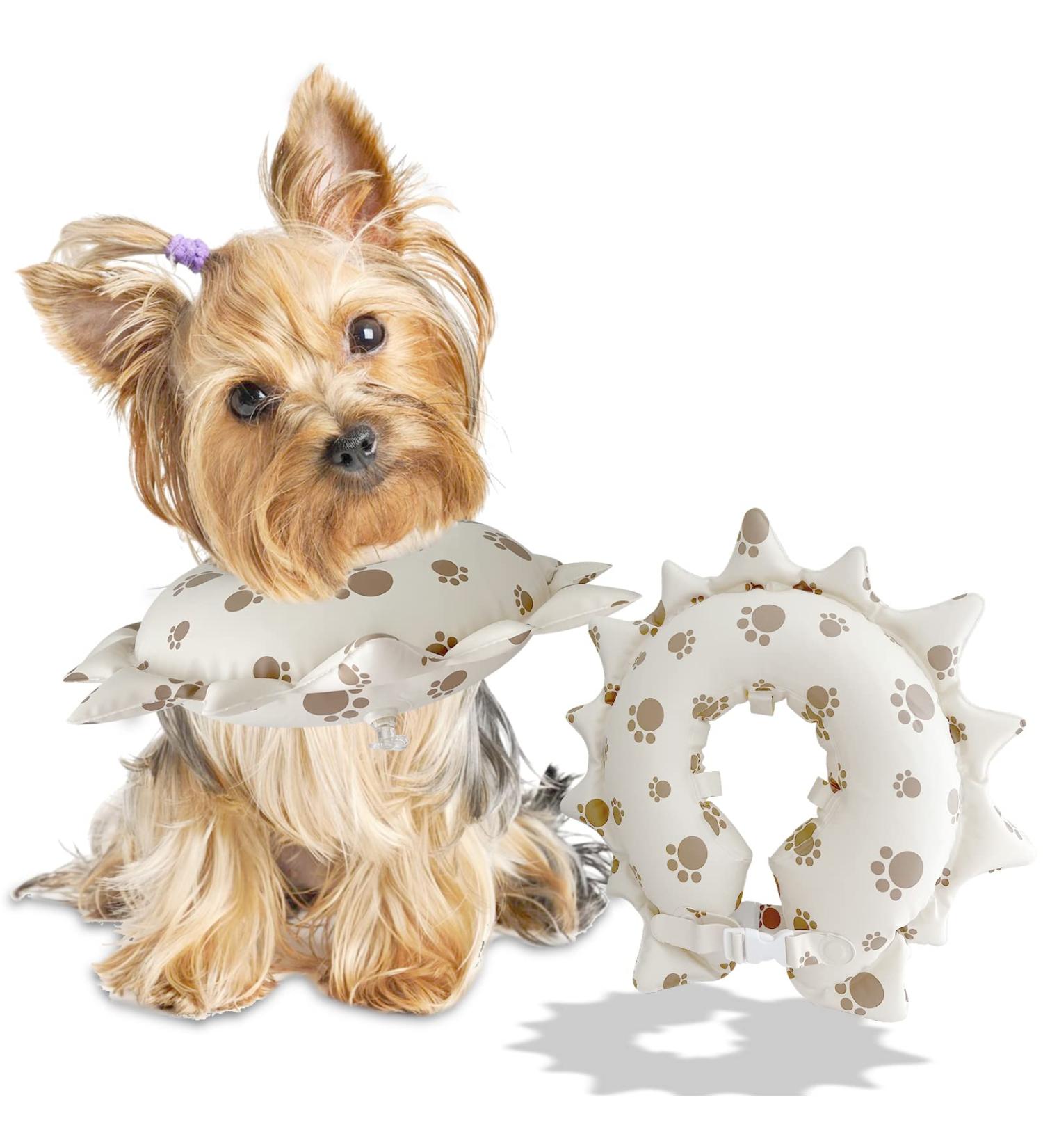 Inflatable Dog Cone Collar for Dogs and Cats | Soft Alternative to E-Collar After Surgery | Adjustable Multicolor Design | Medium Size - Buy Online on GoSupps.com