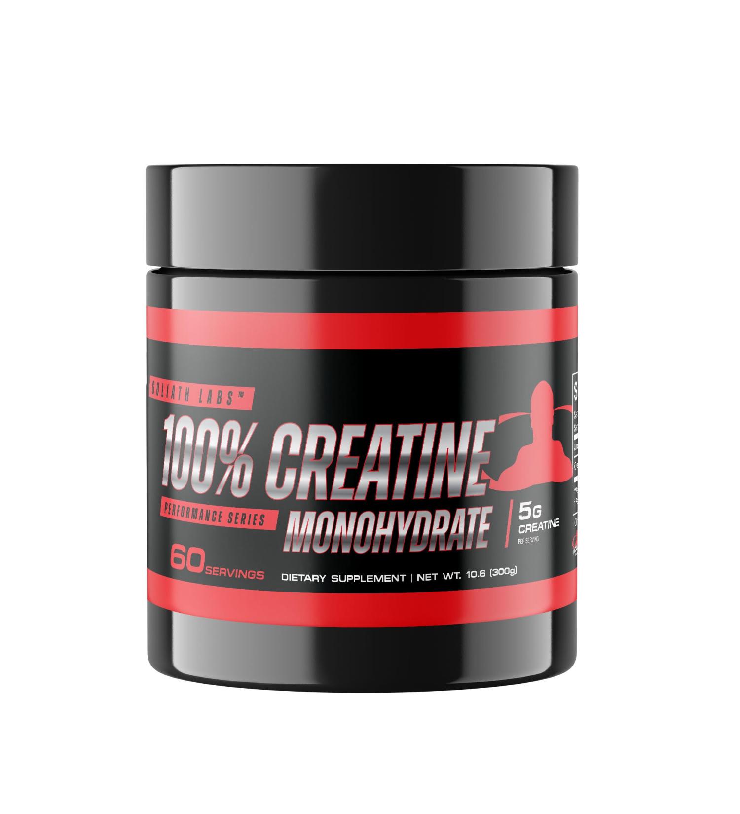Goliath Labs Pure Creatine Monohydrate Powder - 300g Unflavored Micronized Creatine for Strength Power Muscle Support & Endurance - 60 Servings - Fitness Supplement for Men & Women - Buy Online on GoSupps.com