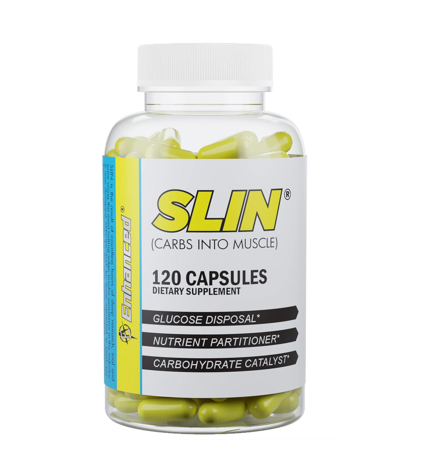 Enhanced Labs SLIN Carb Converter & Blocker - Glucose Disposal Agent for Increased Muscle Strength - 120 Capsules [1 Count] - Buy Online on GoSupps.com