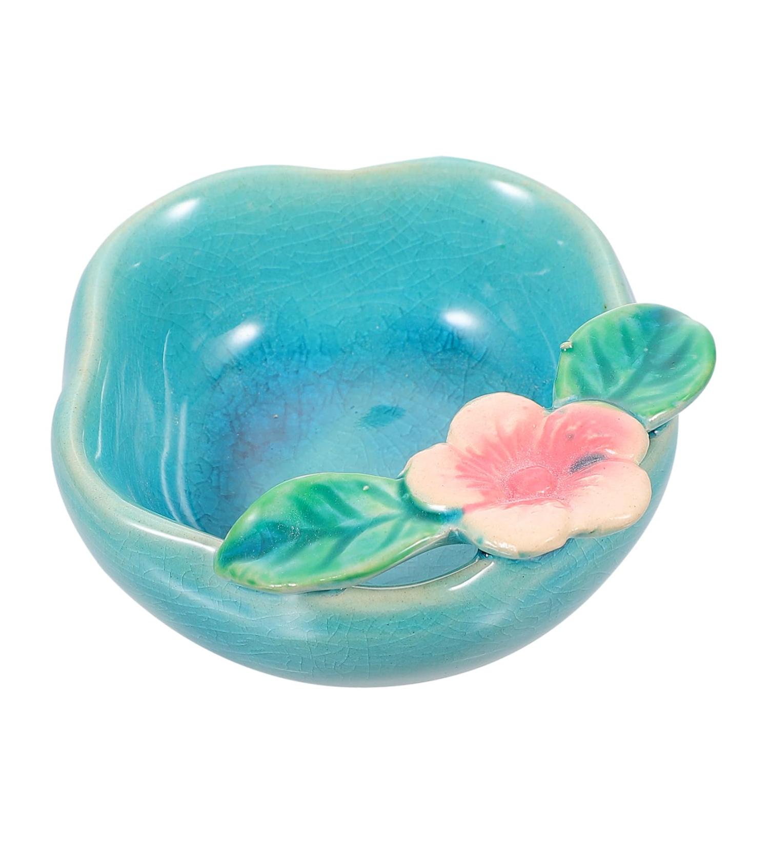 Solustre 3PK Aromatherapy Bowl Tealight Diffuser - Japanese Ceramic Essential Oil Shells | Blue 8.5x8cm - Perfect for Home & Spa - Buy Online on GoSupps.com