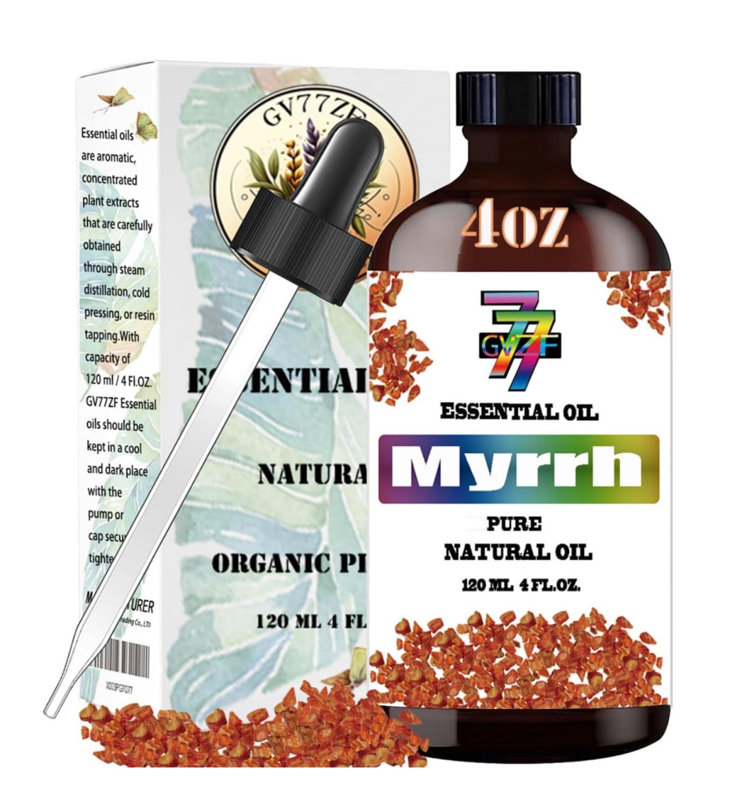 Myrrh Essential Oil 4 oz - Perfect for Diffusers Humidifiers Baths Cleaning Yoga DIY Soaps & Candles - Shop Internationally - Buy Online on GoSupps.com