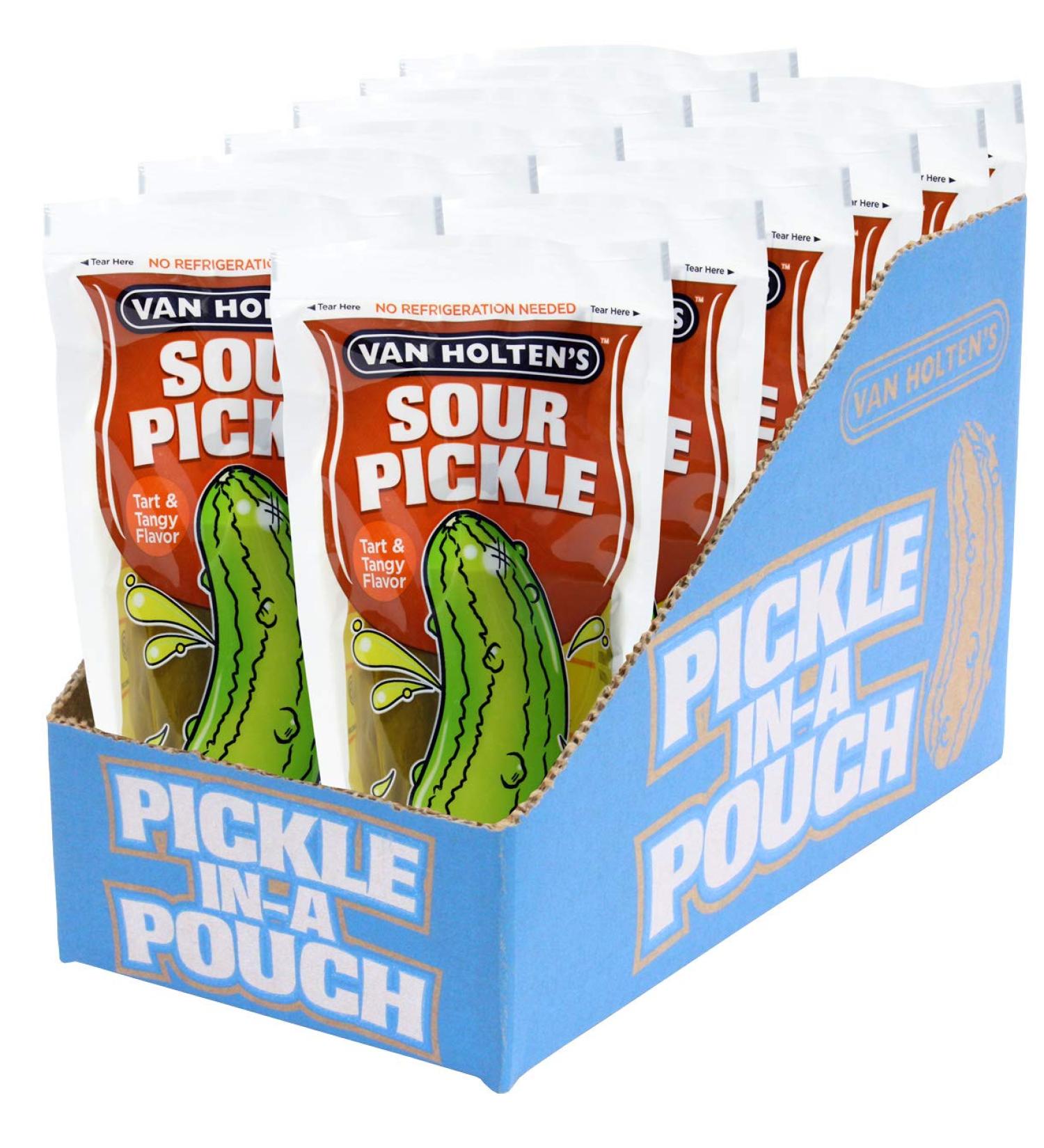 Van Holten's Pickles - Jumbo Sour Pickle-In-A-Pouch - 12 Pack | Buy Online - Buy Online on GoSupps.com