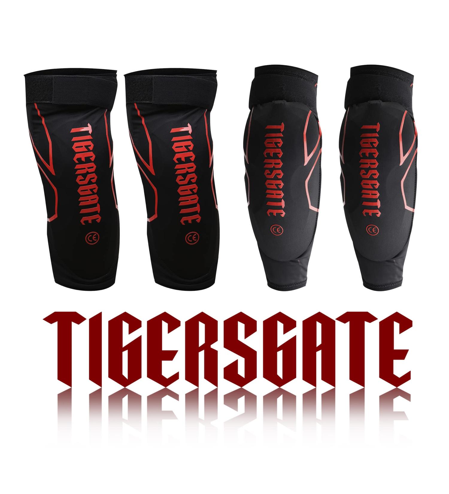 TIGERSGATE 4 Pcs Cycling Elbow and Knee Pads for Men and Women - Skating Shin Guards - Buy Online on GoSupps.com