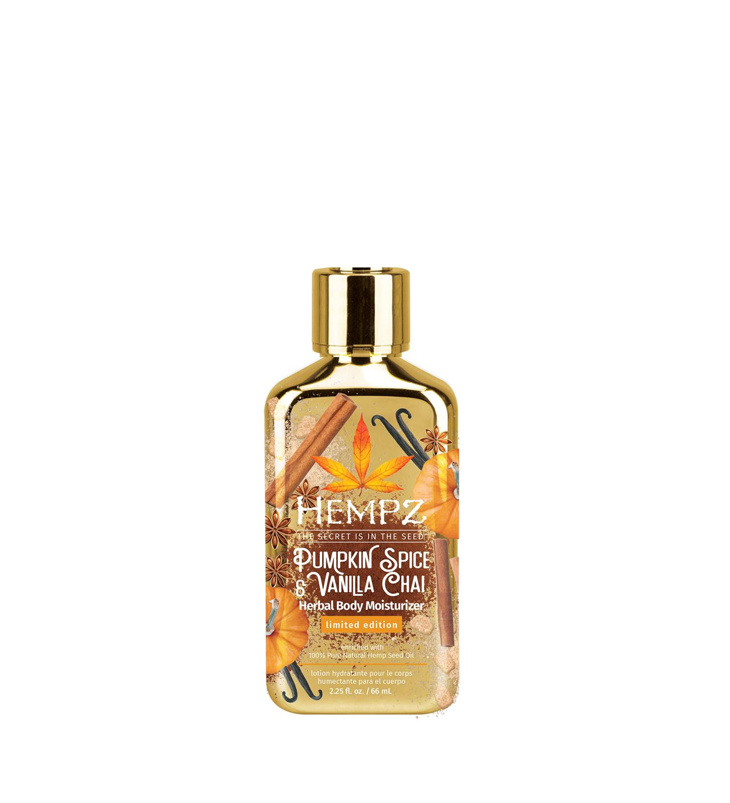 HEMPZ Body Lotion Limited Edition - Pumpkin Spice & Vanilla Chai Daily Moisturizing Cream Shea Butter Hand and Body Moisturizer - Hemp Lotion - Skin Care Products Hemp Seed Oil - Mini 2.25 oz. 2.25 Fl Oz (Pack of 1) - Buy Online on GoSupps.com